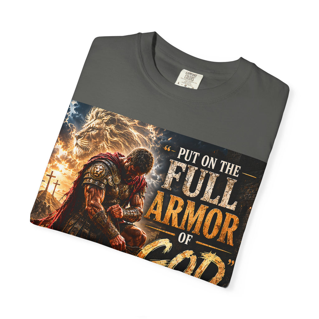 Christian Armor T-Shirt — "Put On The Full Armor of God" Faith Tee