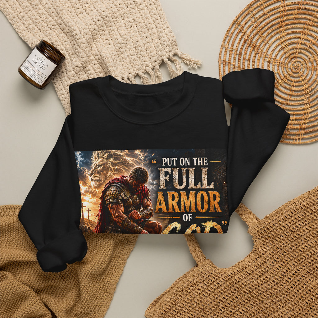 Full Armor of God sweatshirt | Christian faith scripture design