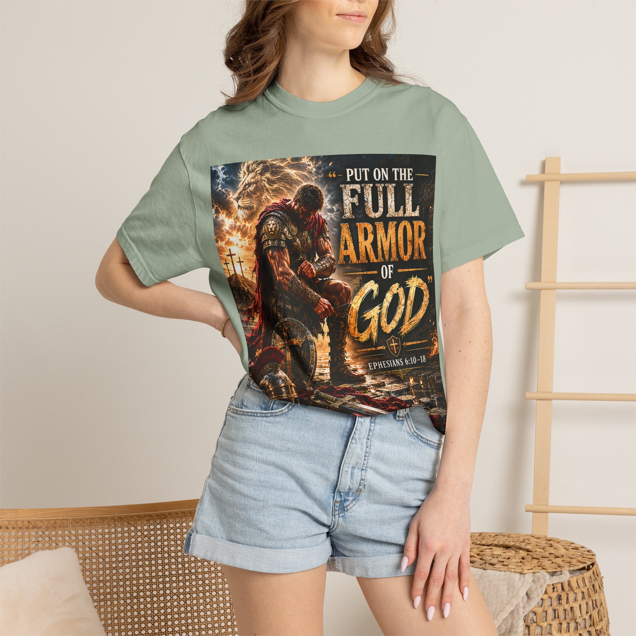 Christian Armor T-Shirt — "Put On The Full Armor of God" Faith Tee