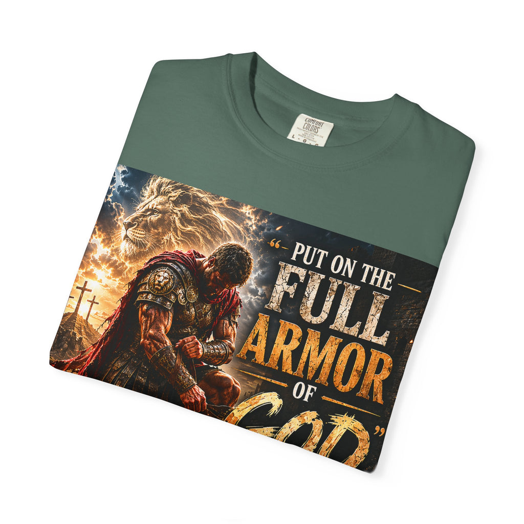 Christian Armor T-Shirt — "Put On The Full Armor of God" Faith Tee