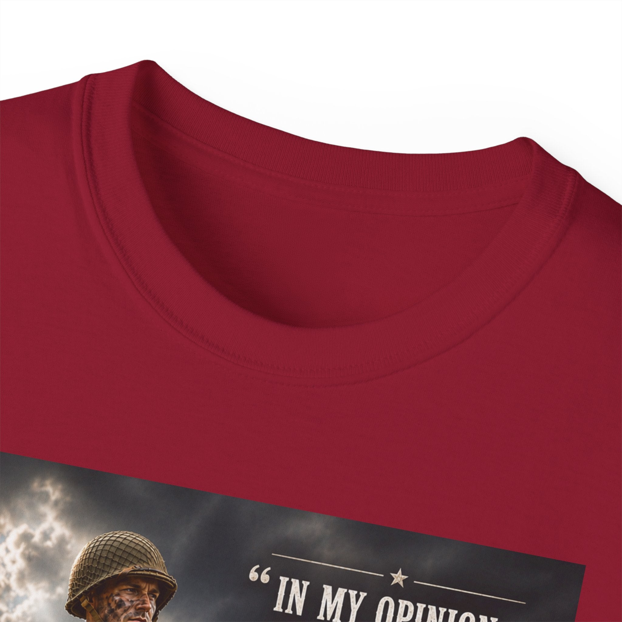 Soldier with Rifle Quote T-Shirt | Military Vintage Warfare Tee