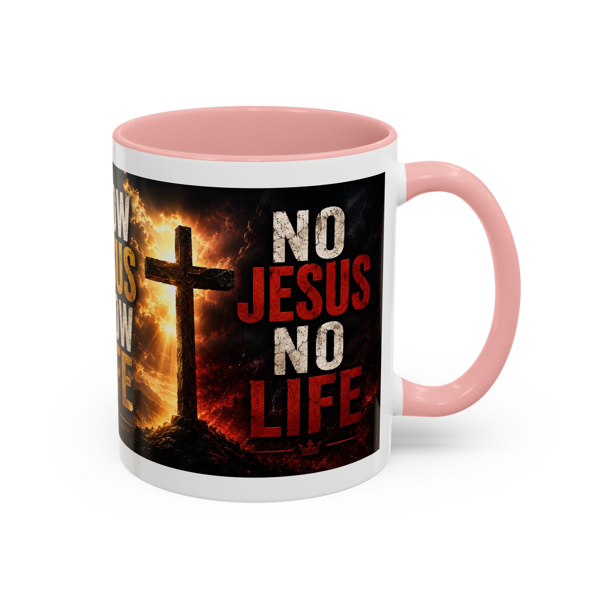 Know Jesus Know Life mug | Christian cross accent coffee mug