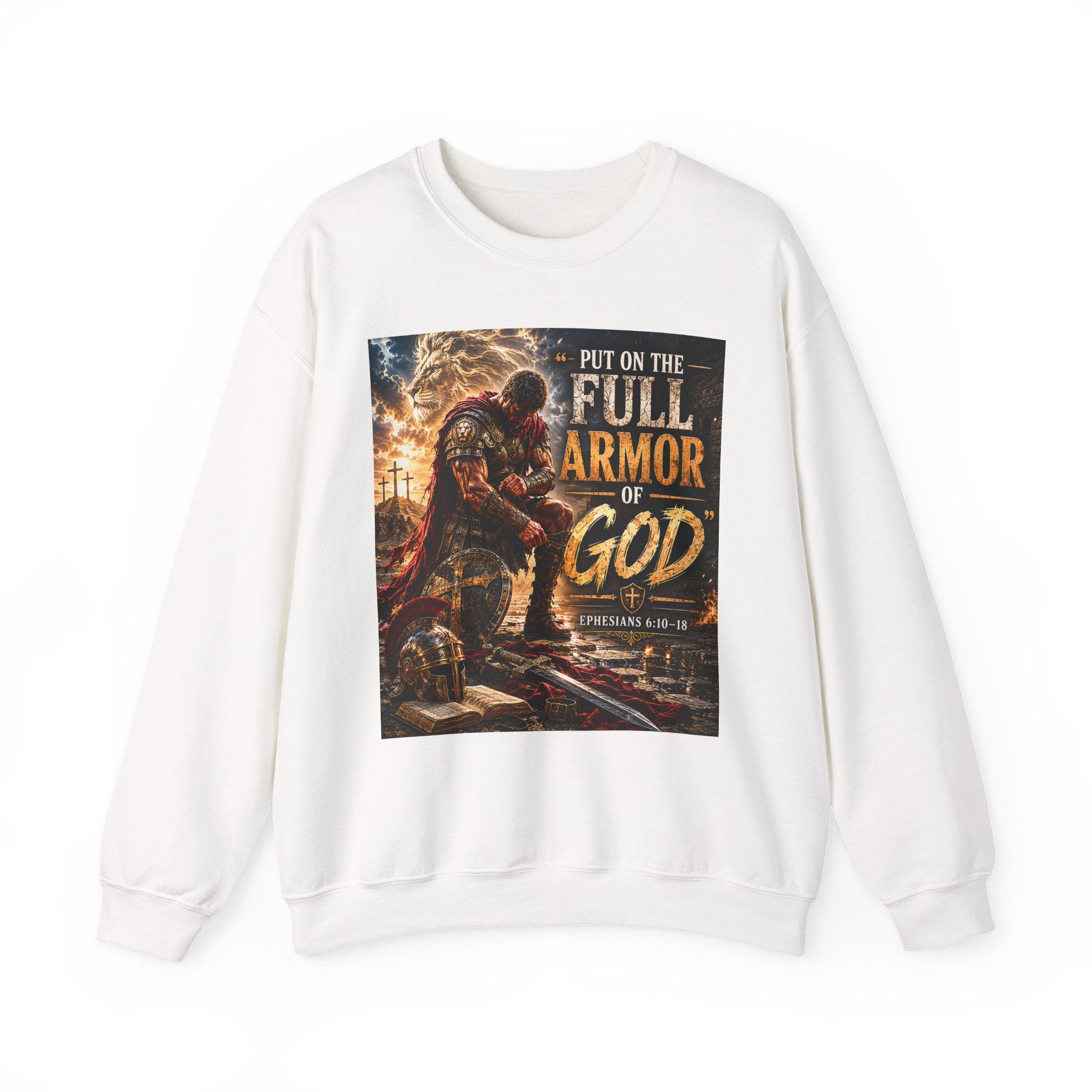 Full Armor of God sweatshirt | Christian faith scripture design