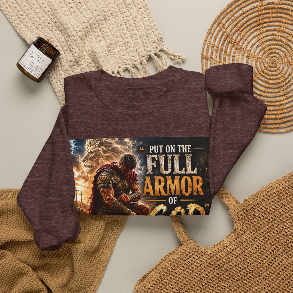 Full Armor of God sweatshirt | Christian faith scripture design