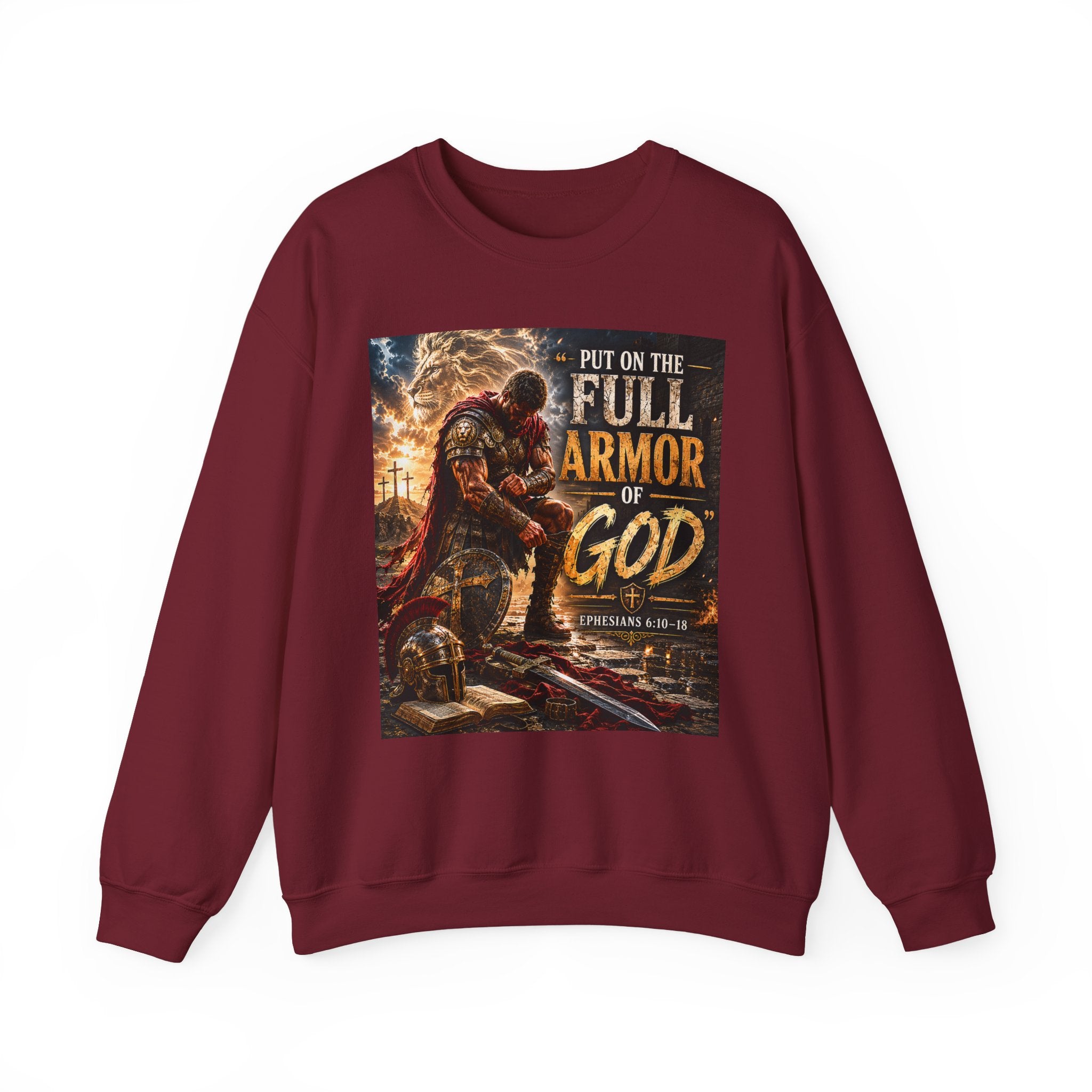 Full Armor of God sweatshirt | Christian faith scripture design