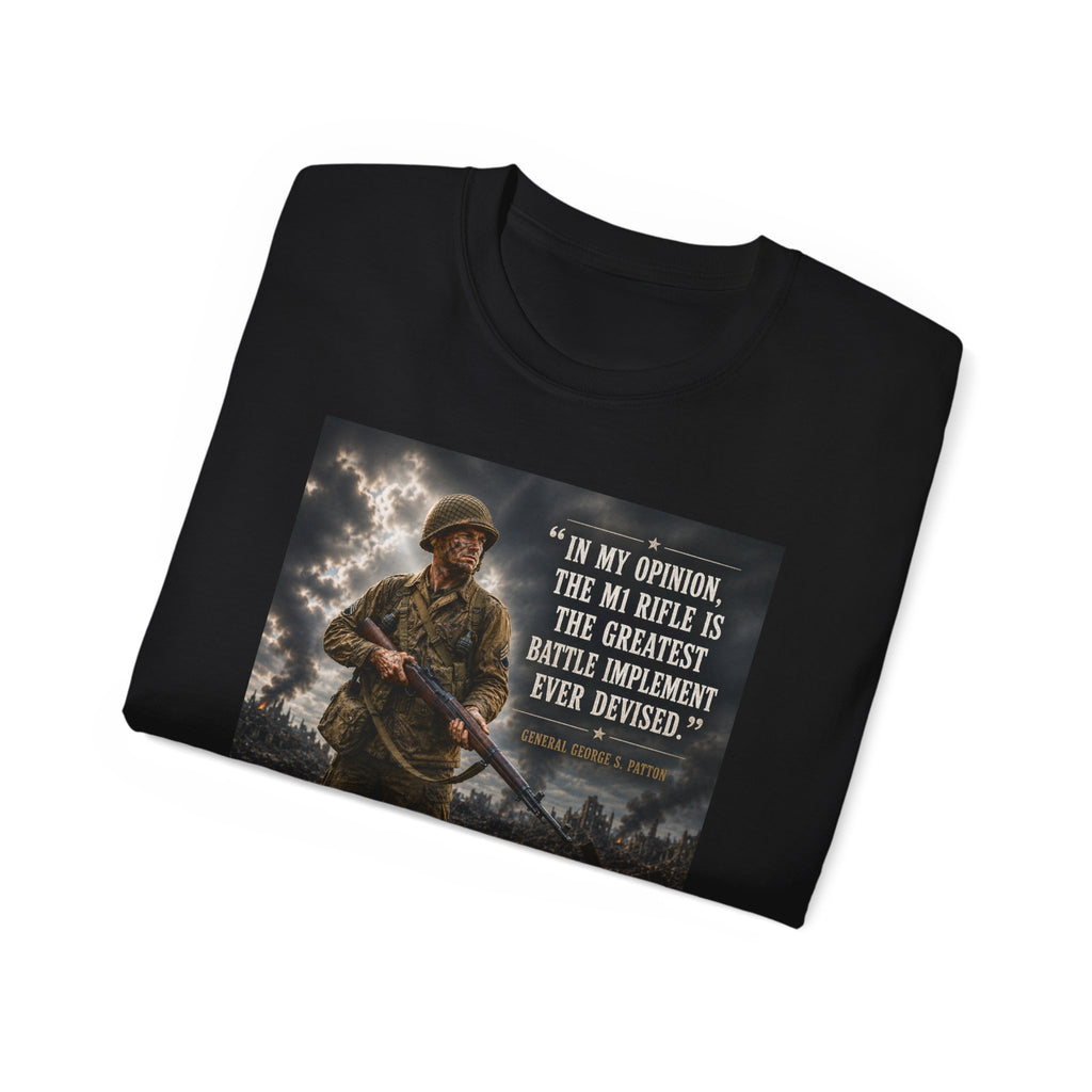 Soldier with Rifle Quote T-Shirt | Military Vintage Warfare Tee