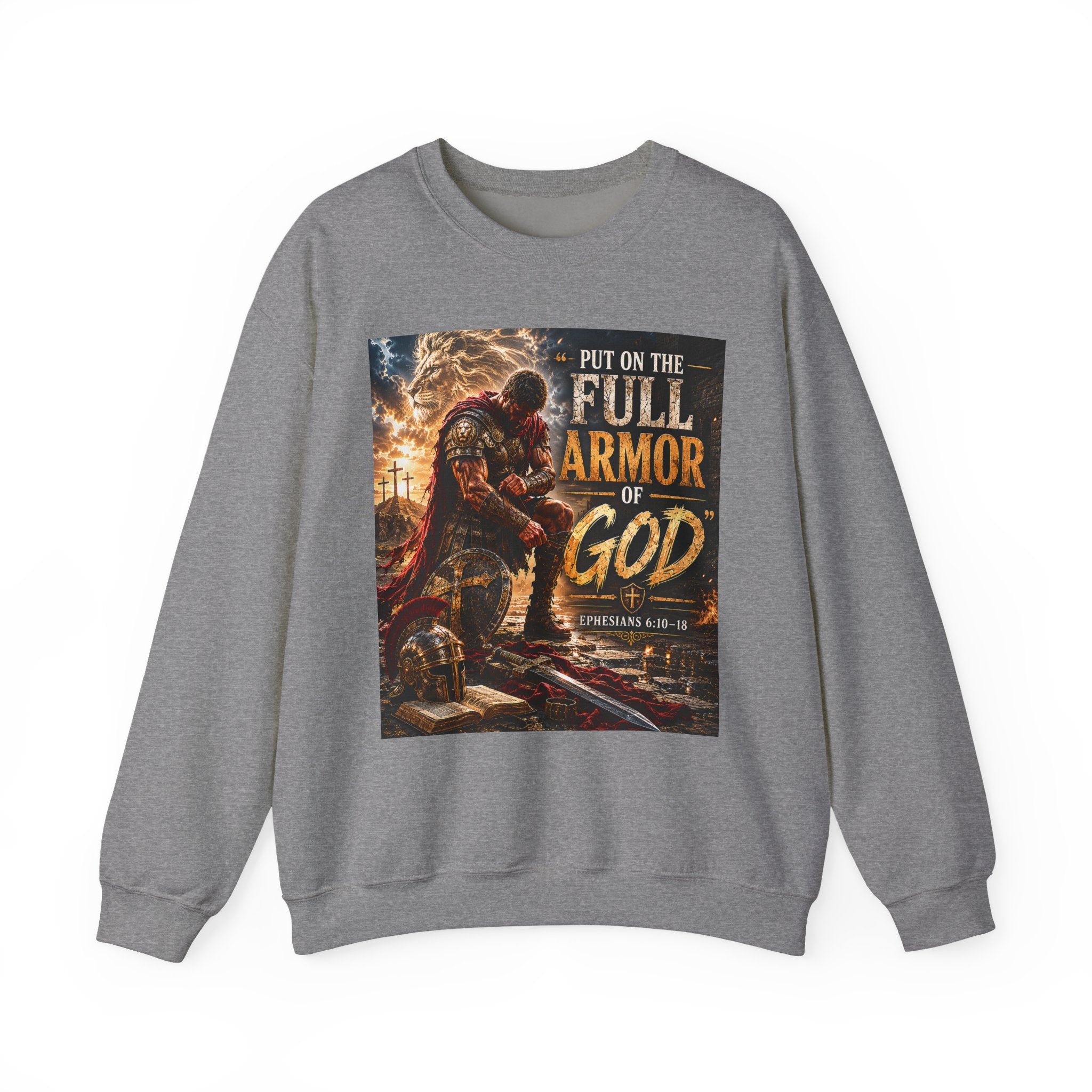 Full Armor of God sweatshirt | Christian faith scripture design