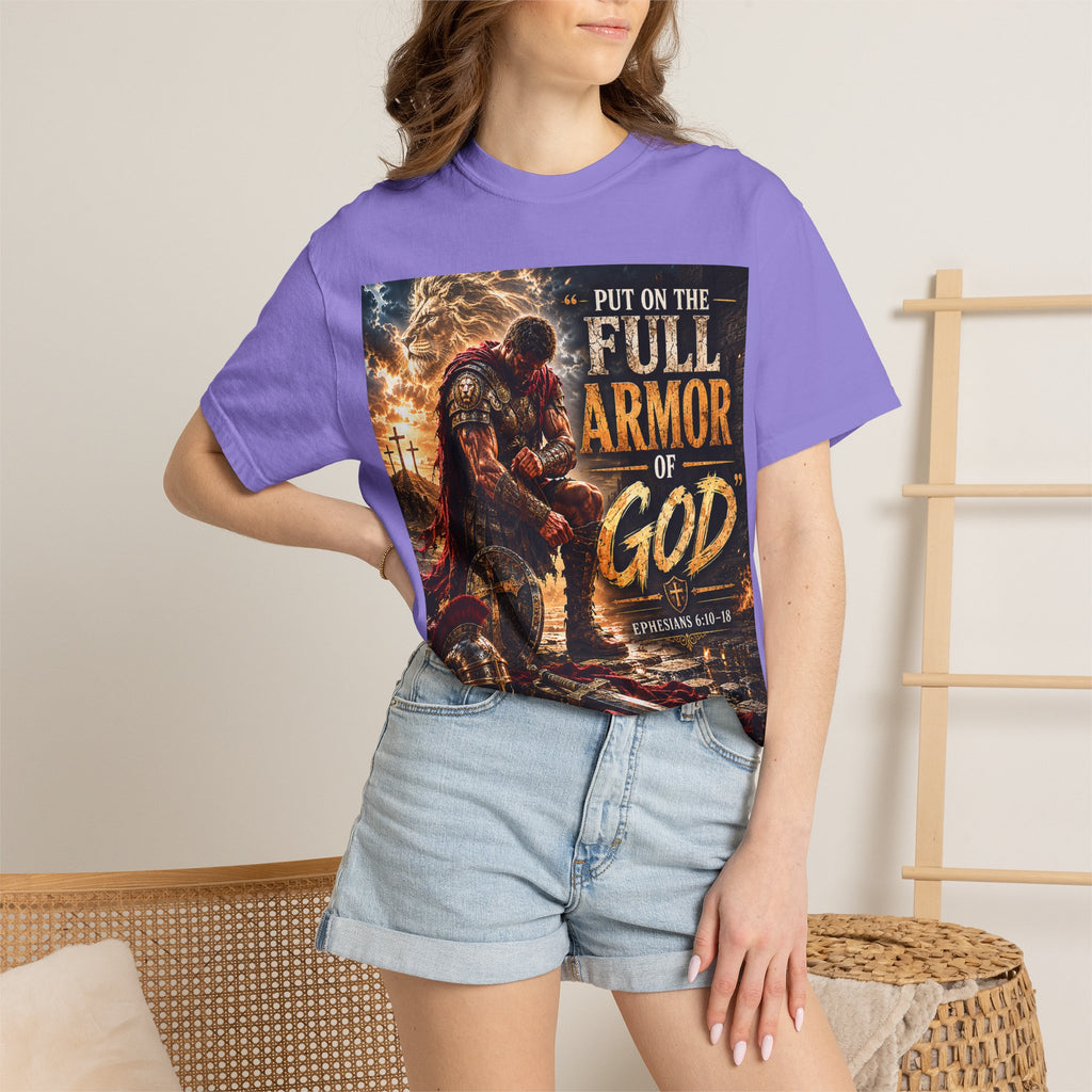 Christian Armor T-Shirt — "Put On The Full Armor of God" Faith Tee