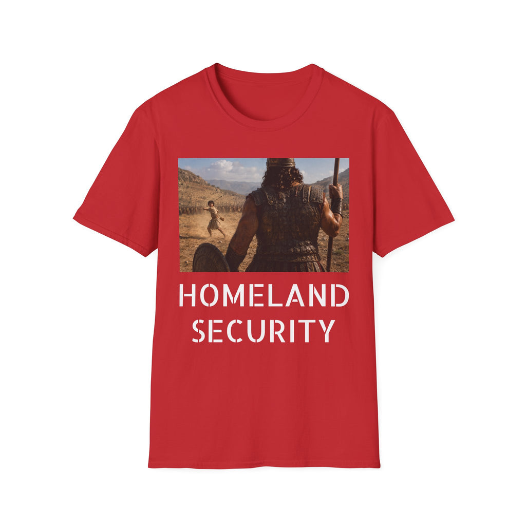 David and Goliath Scene T‑Shirt — Epic Battle Landscape Graphic Tee