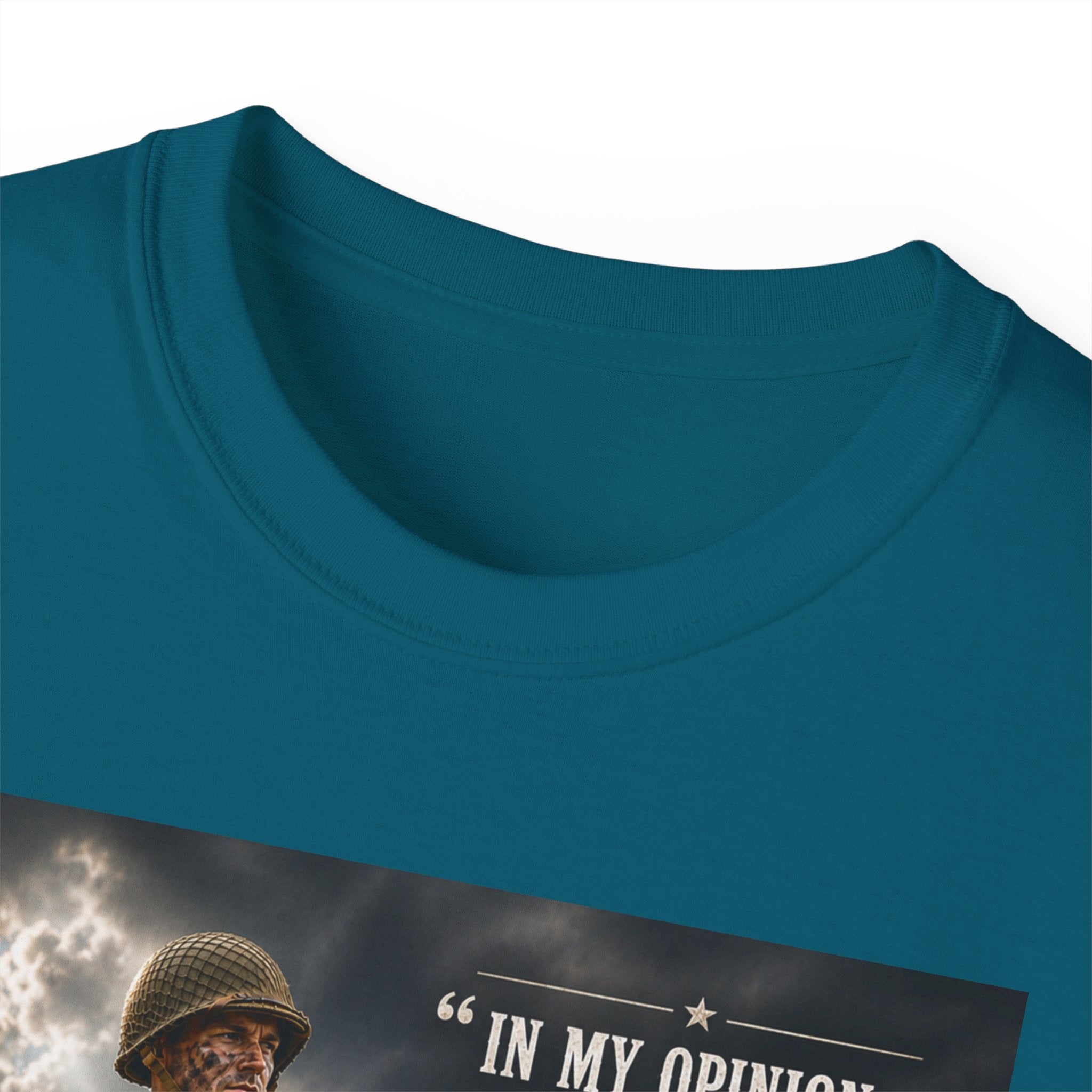 Soldier with Rifle Quote T-Shirt | Military Vintage Warfare Tee