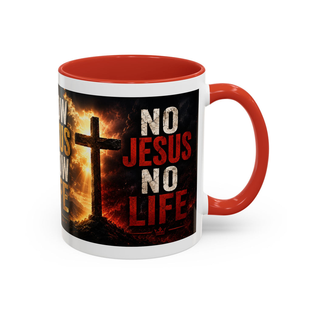 Know Jesus Know Life mug | Christian cross accent coffee mug