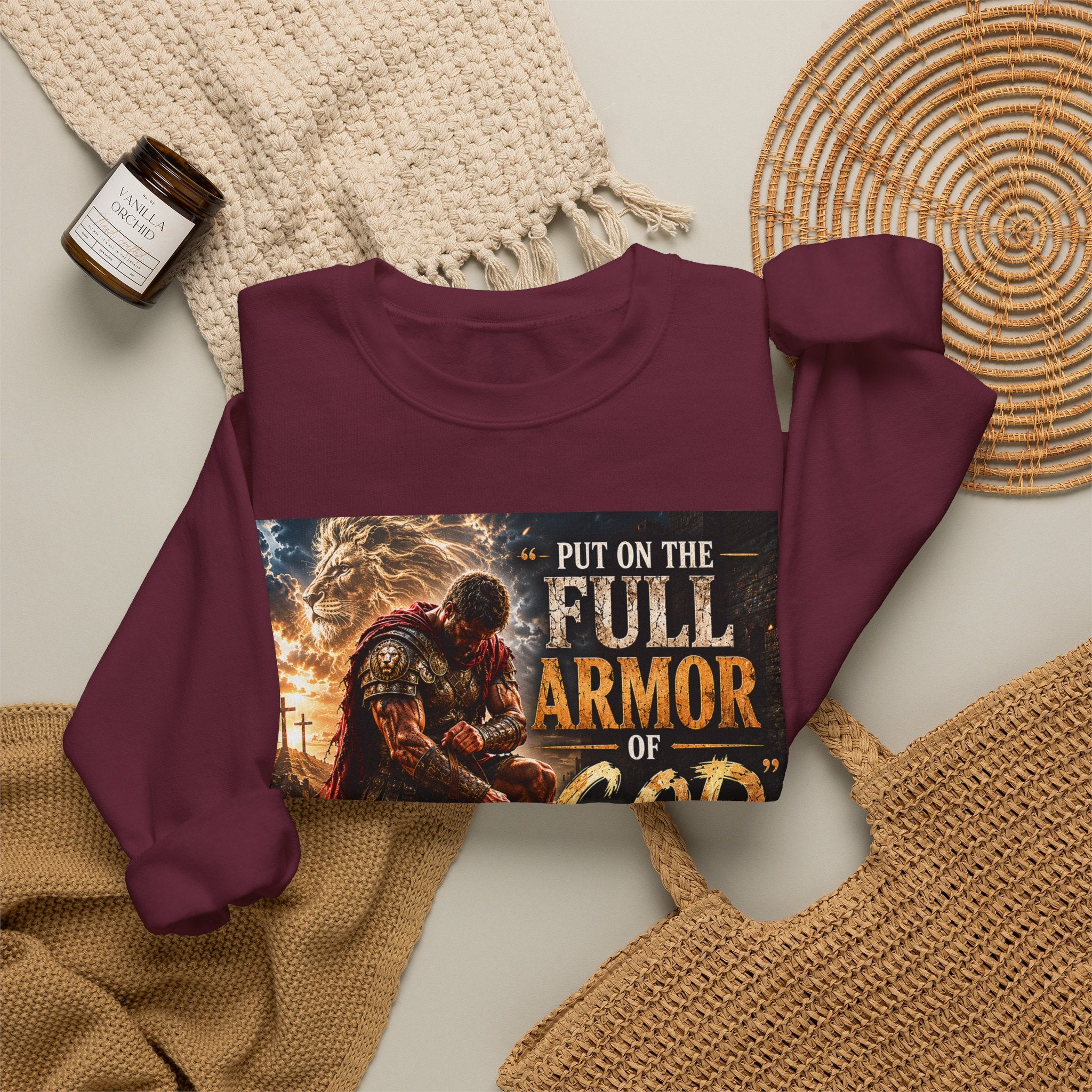 Full Armor of God sweatshirt | Christian faith scripture design