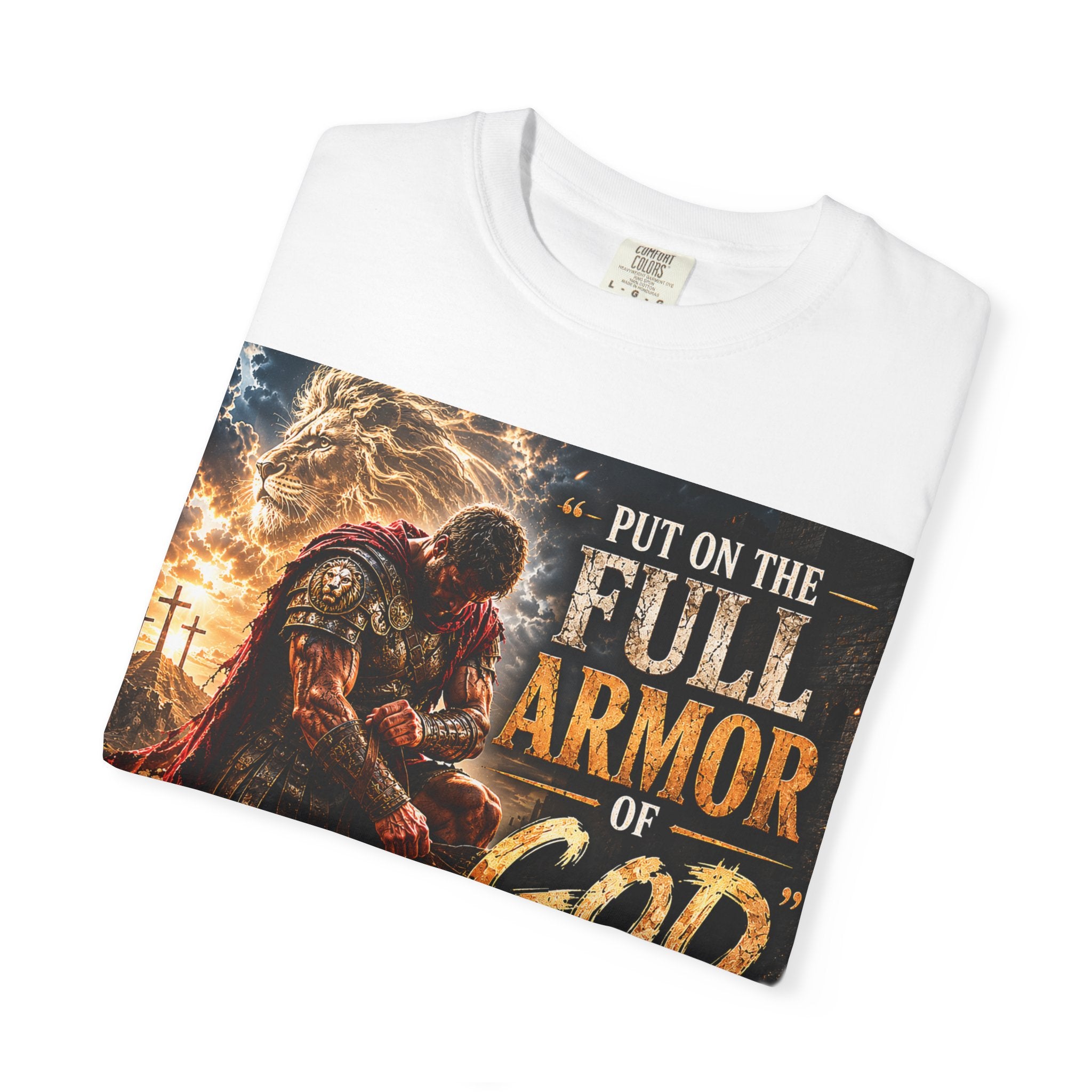 Christian Armor T-Shirt — "Put On The Full Armor of God" Faith Tee