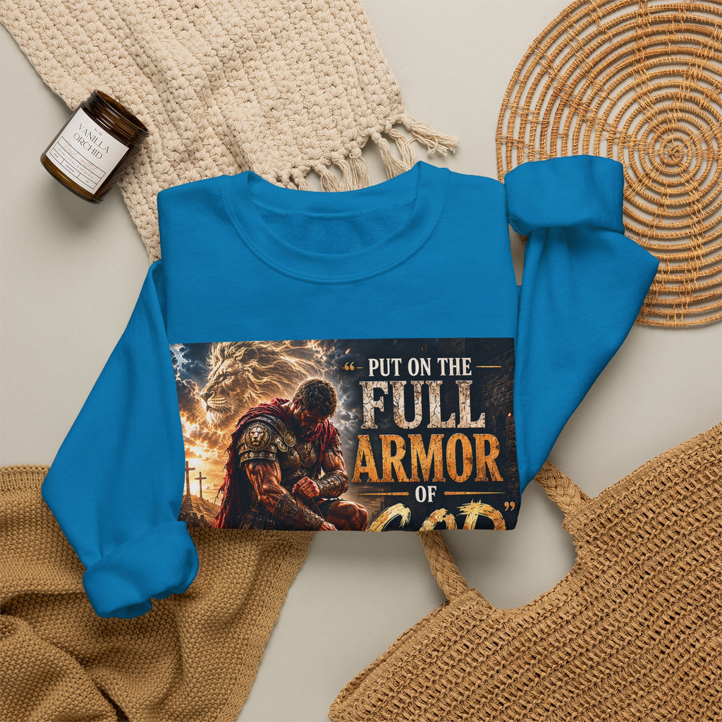 Full Armor of God sweatshirt | Christian faith scripture design