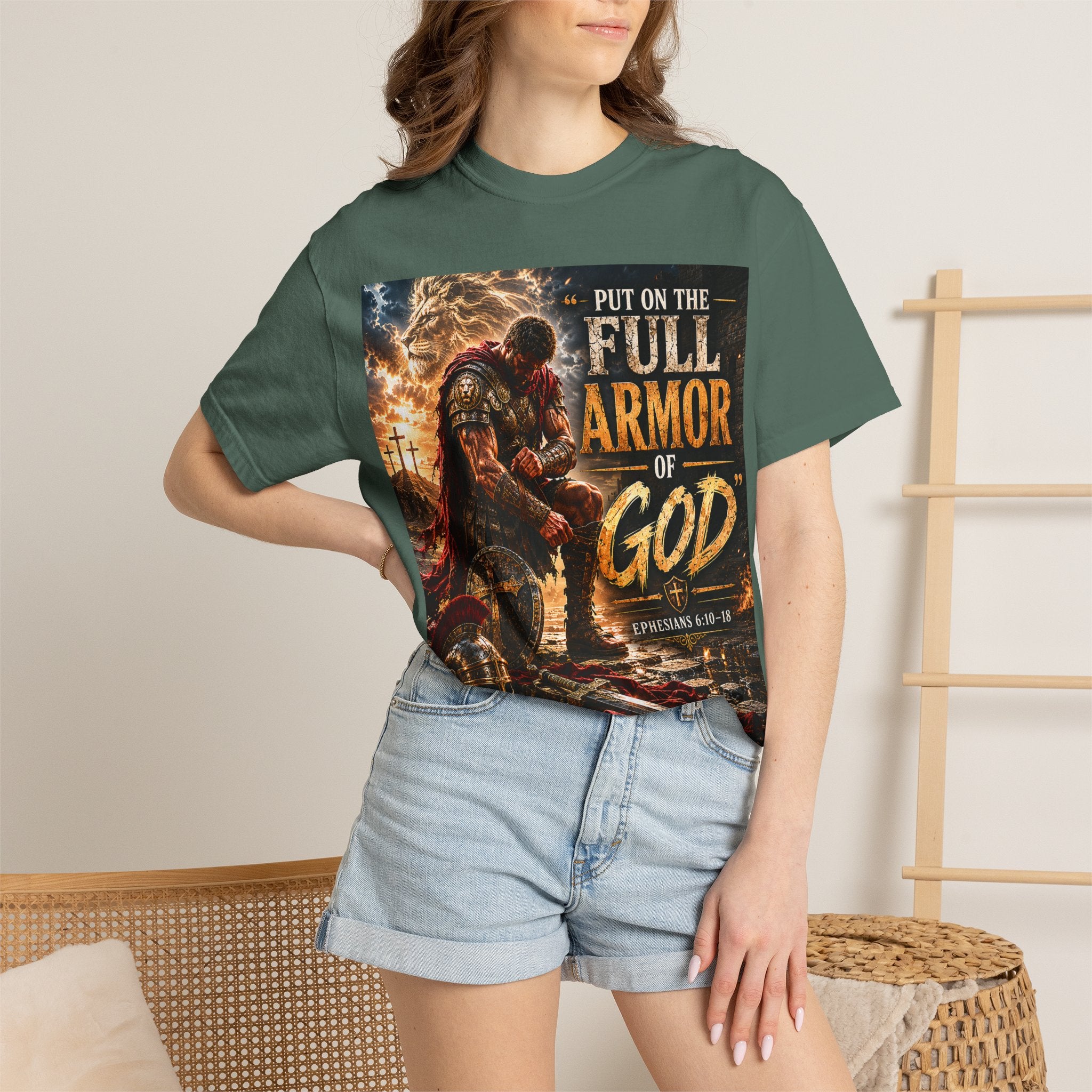 Christian Armor T-Shirt — "Put On The Full Armor of God" Faith Tee