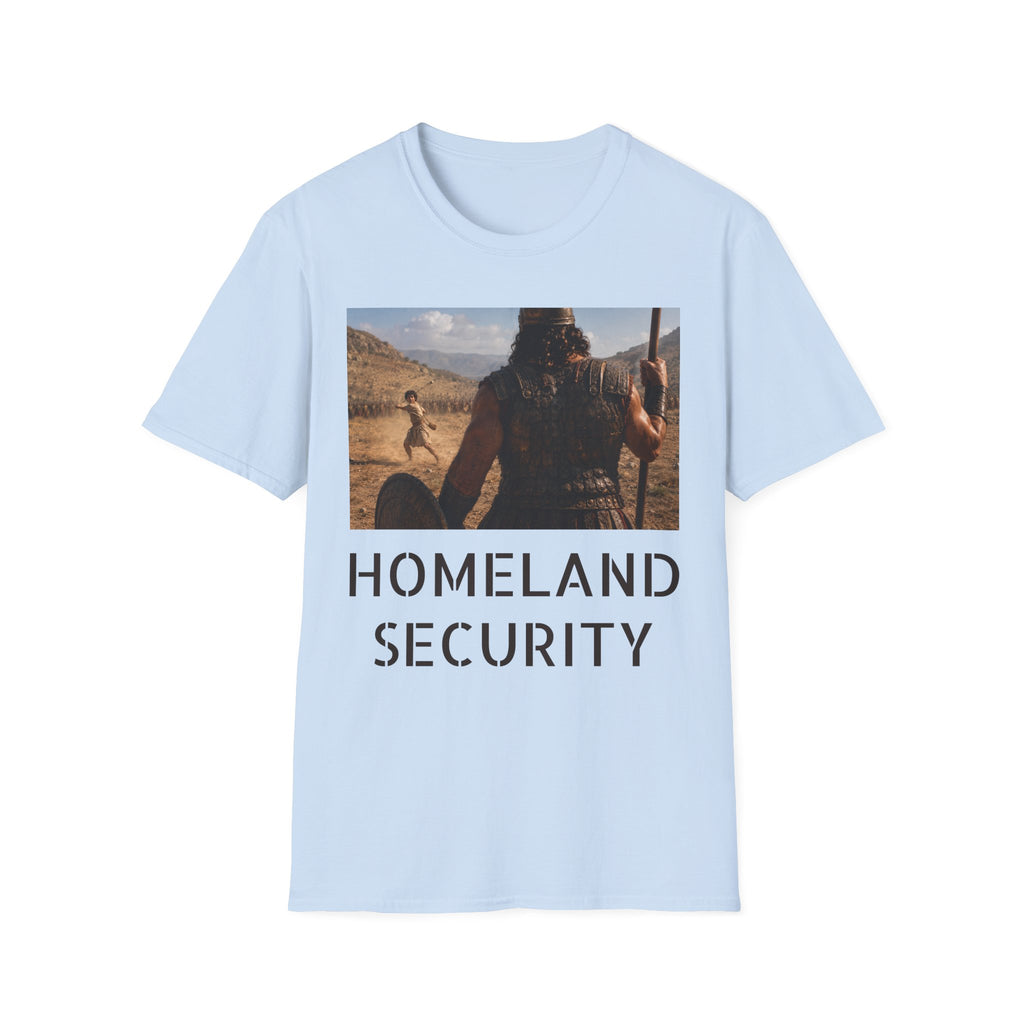 David and Goliath Scene T‑Shirt — Epic Battle Landscape Graphic Tee