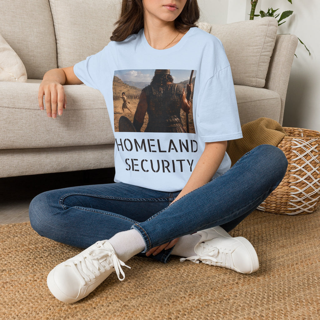 David and Goliath Scene T‑Shirt — Epic Battle Landscape Graphic Tee