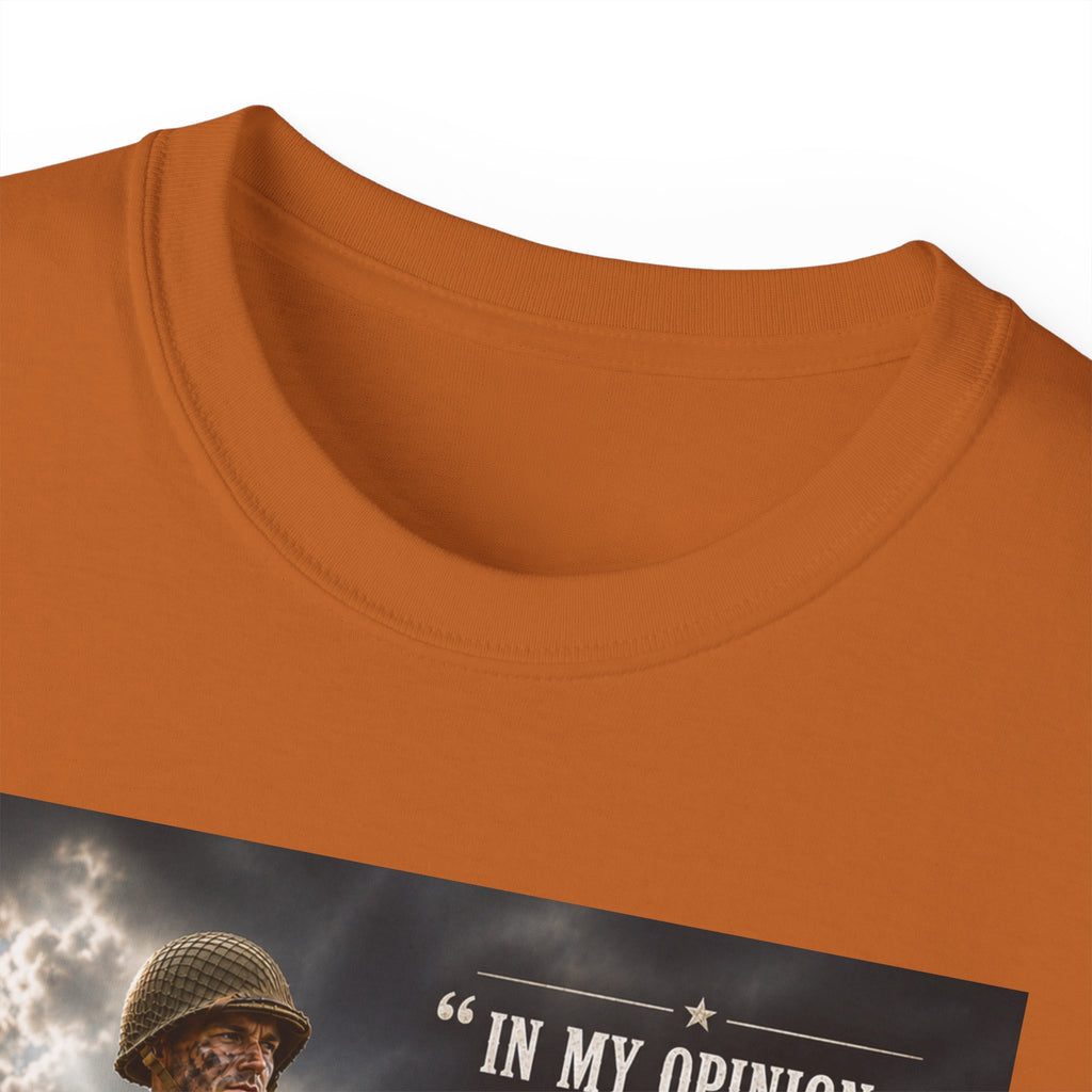 Soldier with Rifle Quote T-Shirt | Military Vintage Warfare Tee