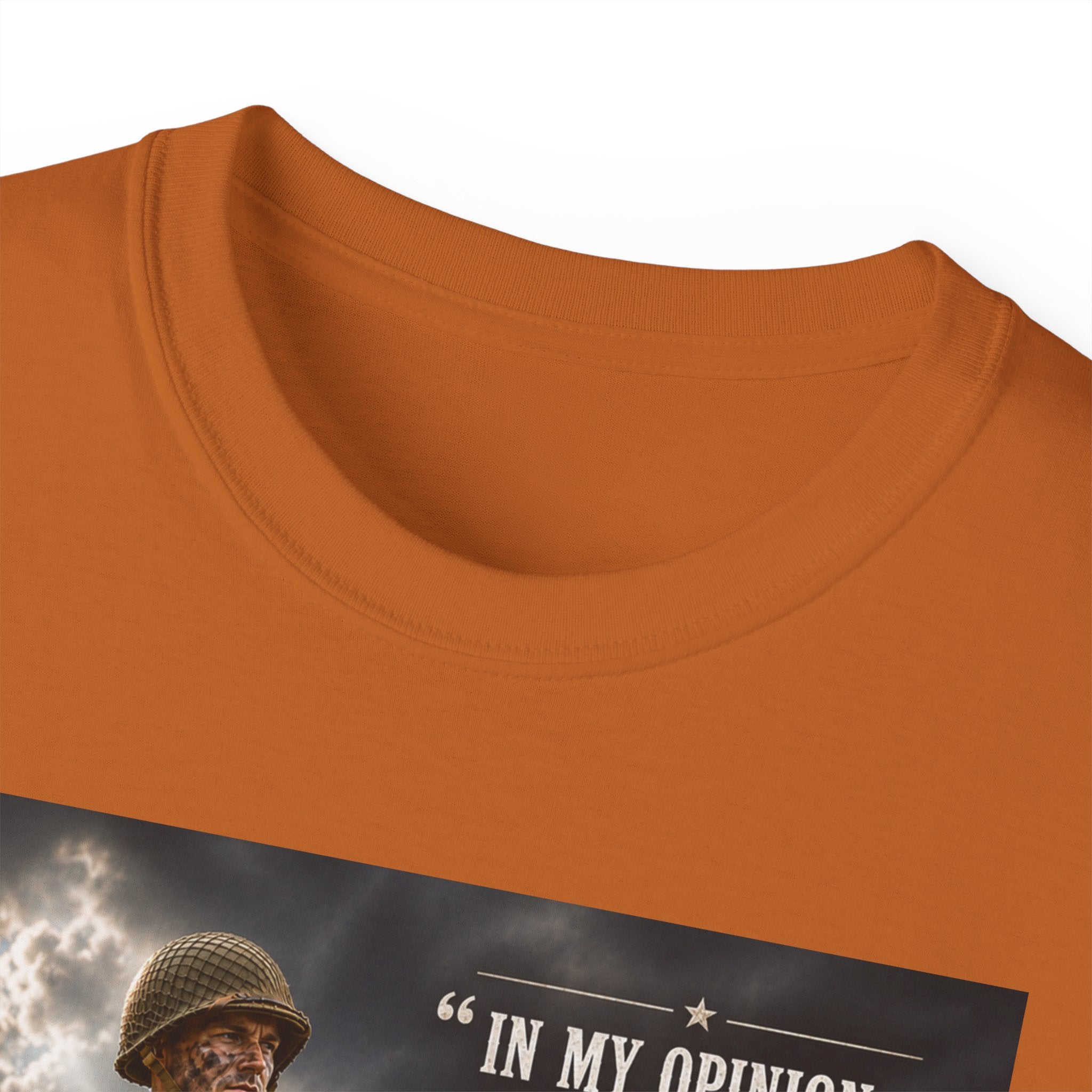 Soldier with Rifle Quote T-Shirt | Military Vintage Warfare Tee