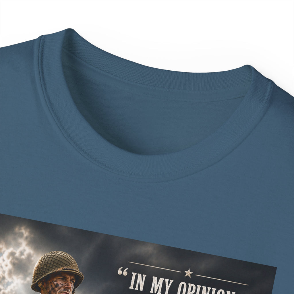 Soldier with Rifle Quote T-Shirt | Military Vintage Warfare Tee