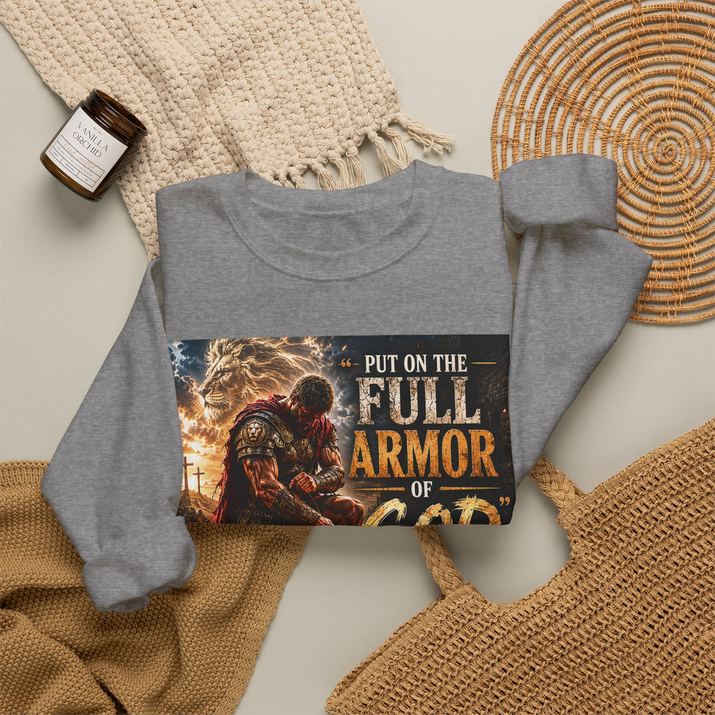 Full Armor of God sweatshirt | Christian faith scripture design