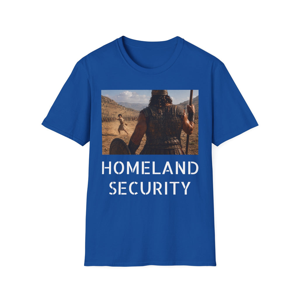 David and Goliath Scene T‑Shirt — Epic Battle Landscape Graphic Tee