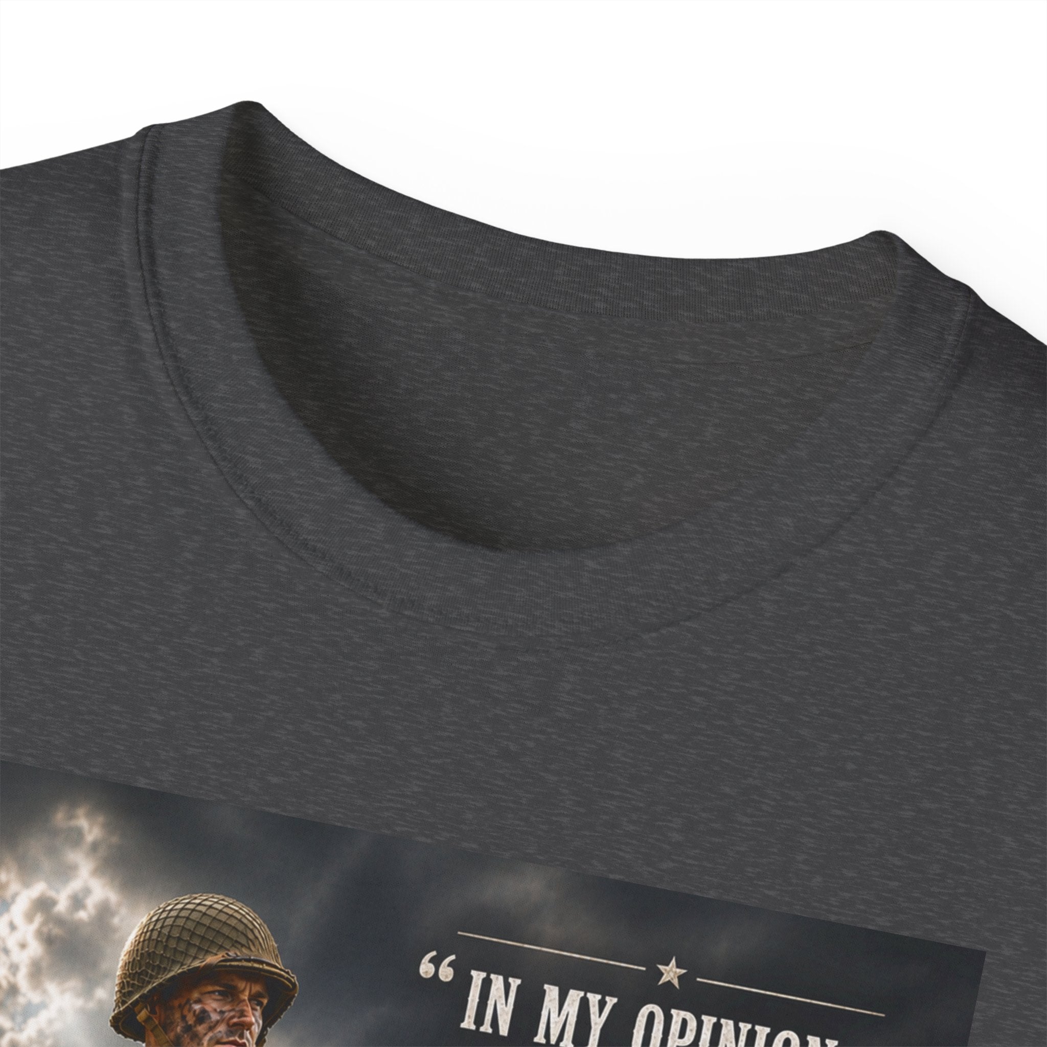 Soldier with Rifle Quote T-Shirt | Military Vintage Warfare Tee