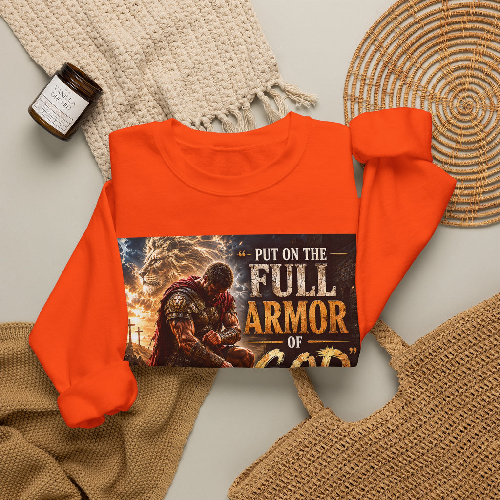 Full Armor of God sweatshirt | Christian faith scripture design