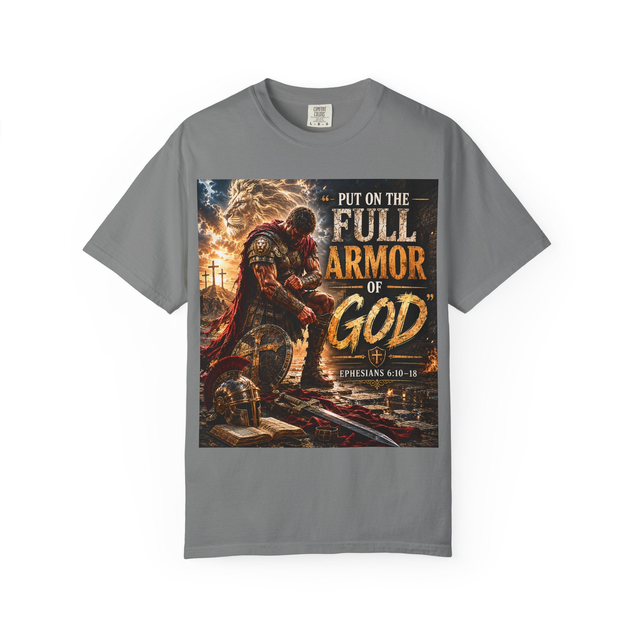 Christian Armor T-Shirt — "Put On The Full Armor of God" Faith Tee