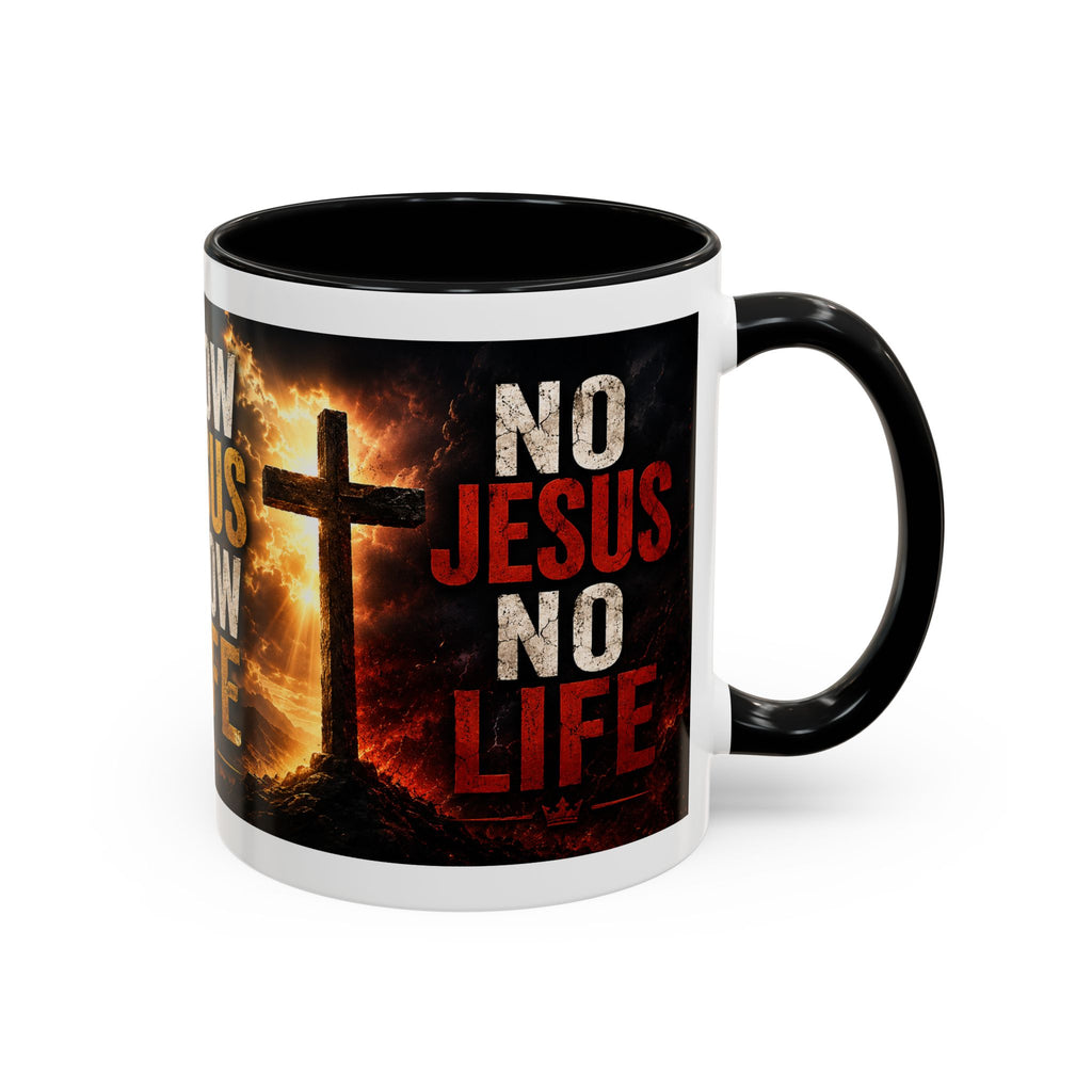 Know Jesus Know Life mug | Christian cross accent coffee mug