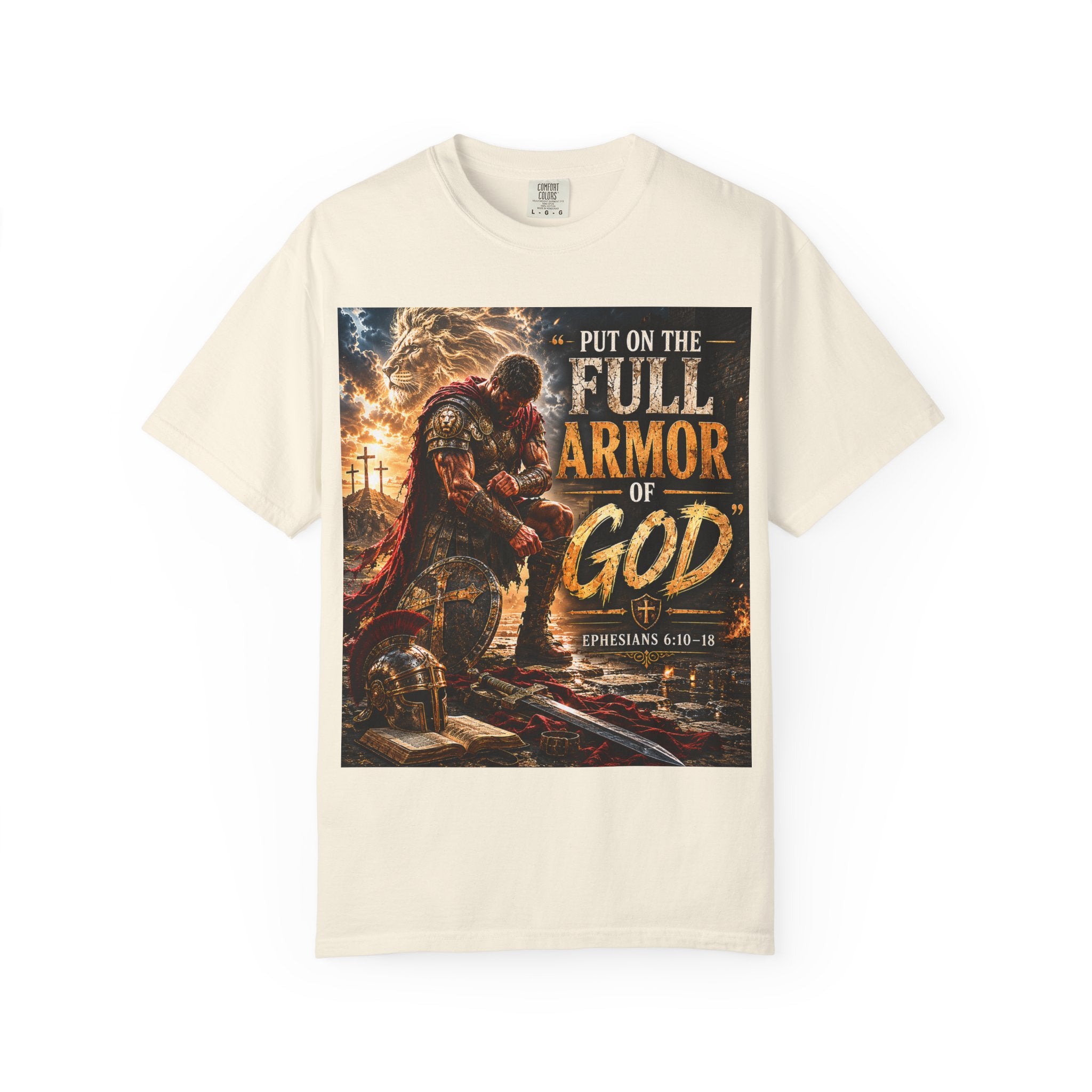 Christian Armor T-Shirt — "Put On The Full Armor of God" Faith Tee