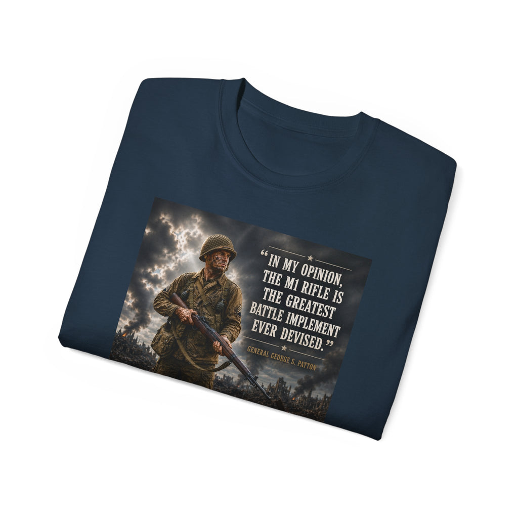 Soldier with Rifle Quote T-Shirt | Military Vintage Warfare Tee