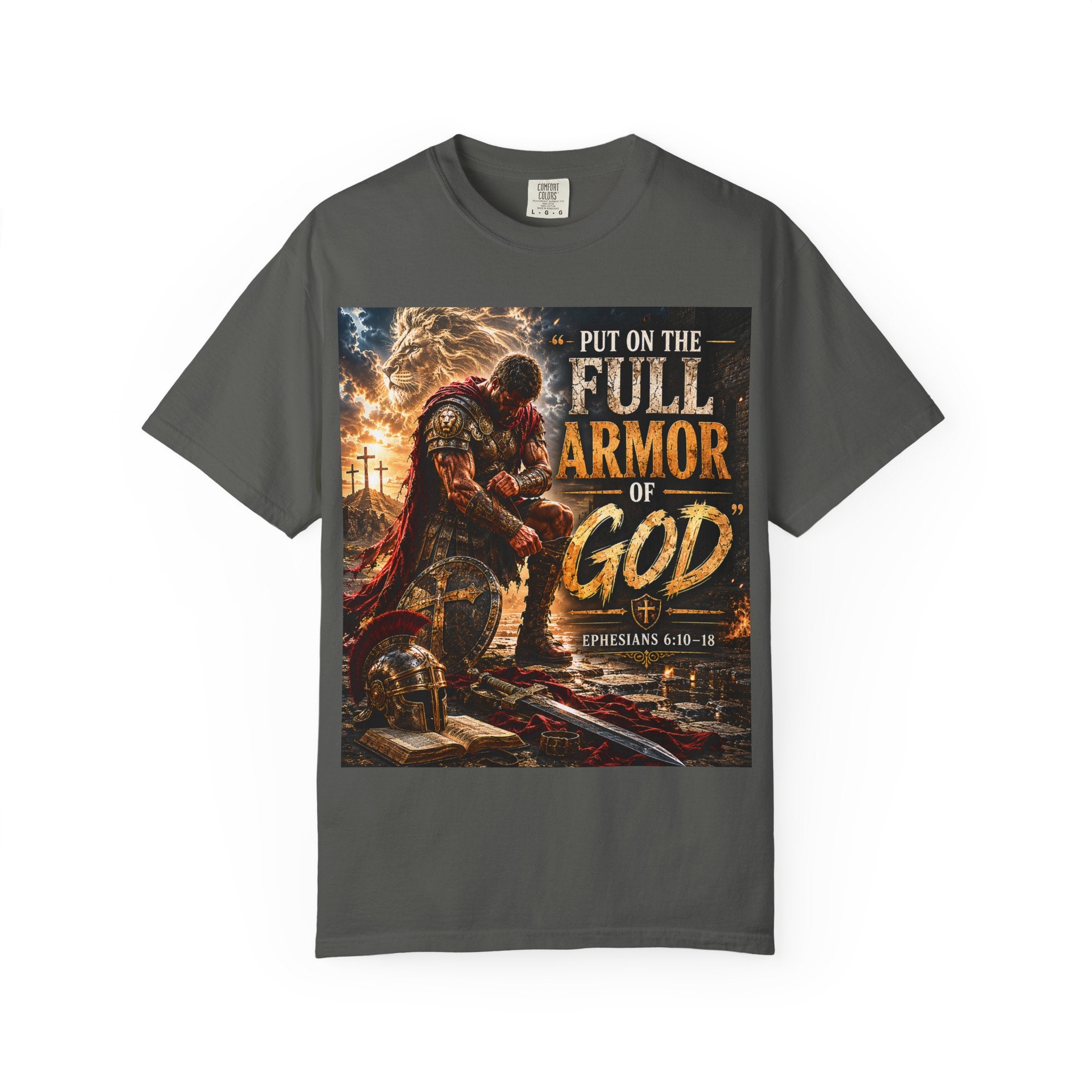 Christian Armor T-Shirt — "Put On The Full Armor of God" Faith Tee