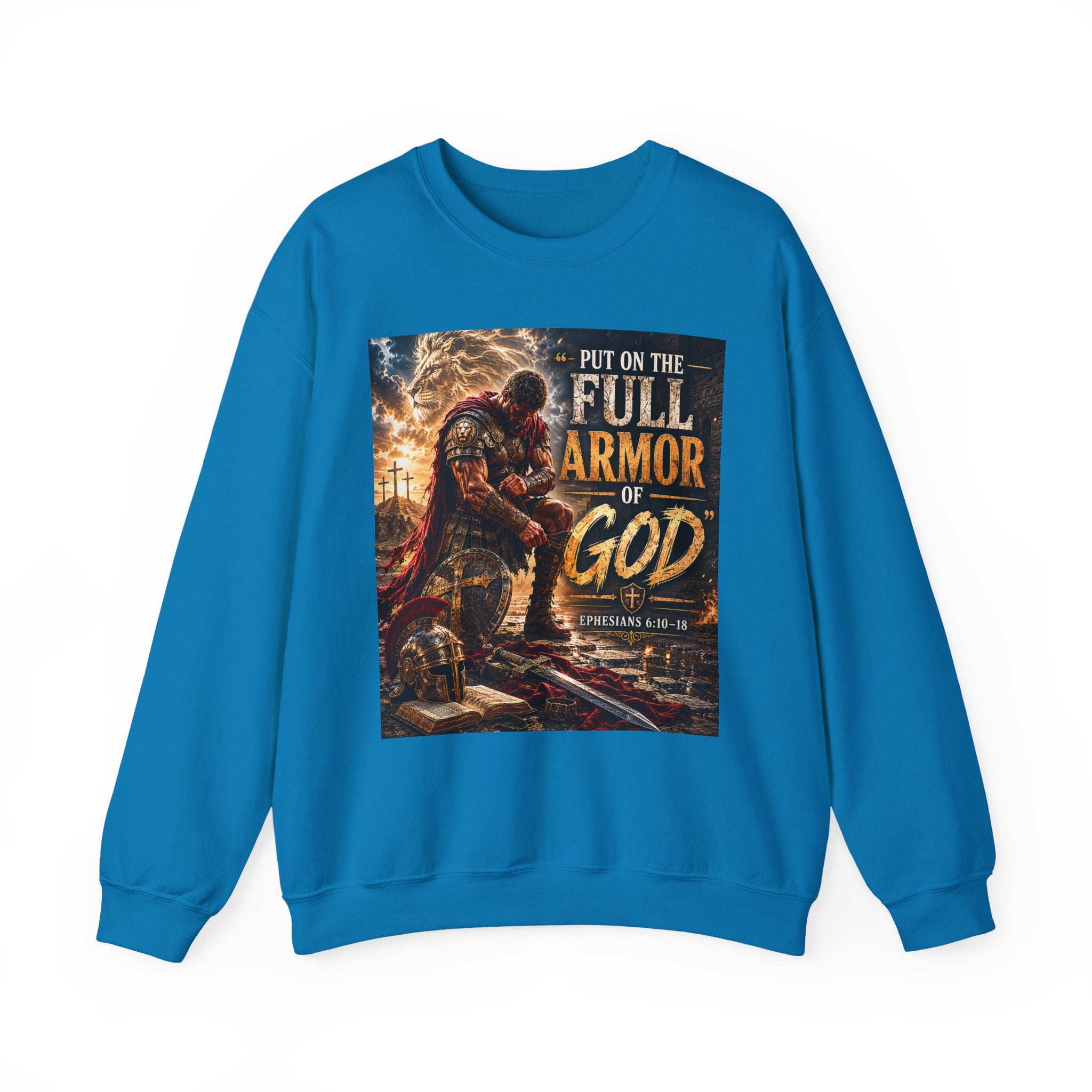 Full Armor of God sweatshirt | Christian faith scripture design