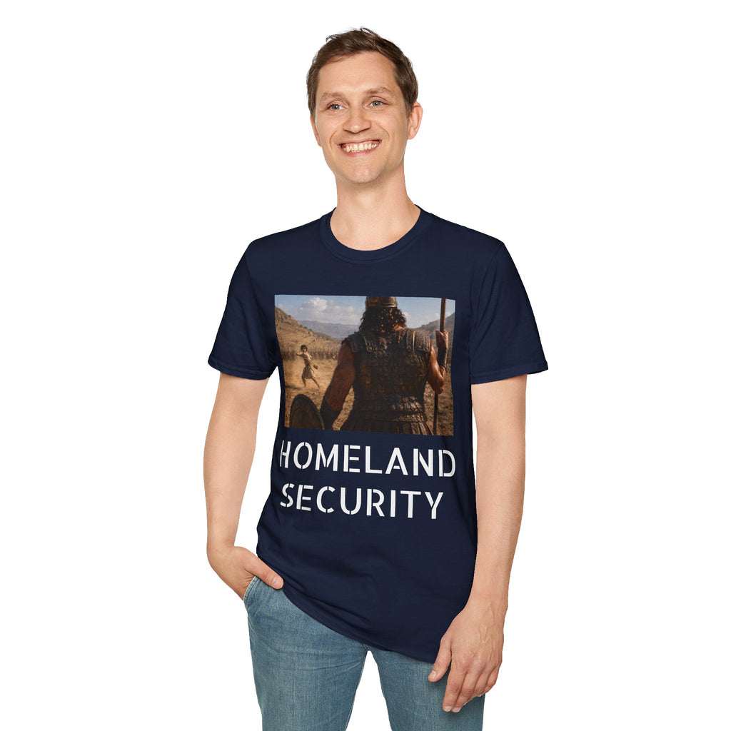 David and Goliath Scene T‑Shirt — Epic Battle Landscape Graphic Tee