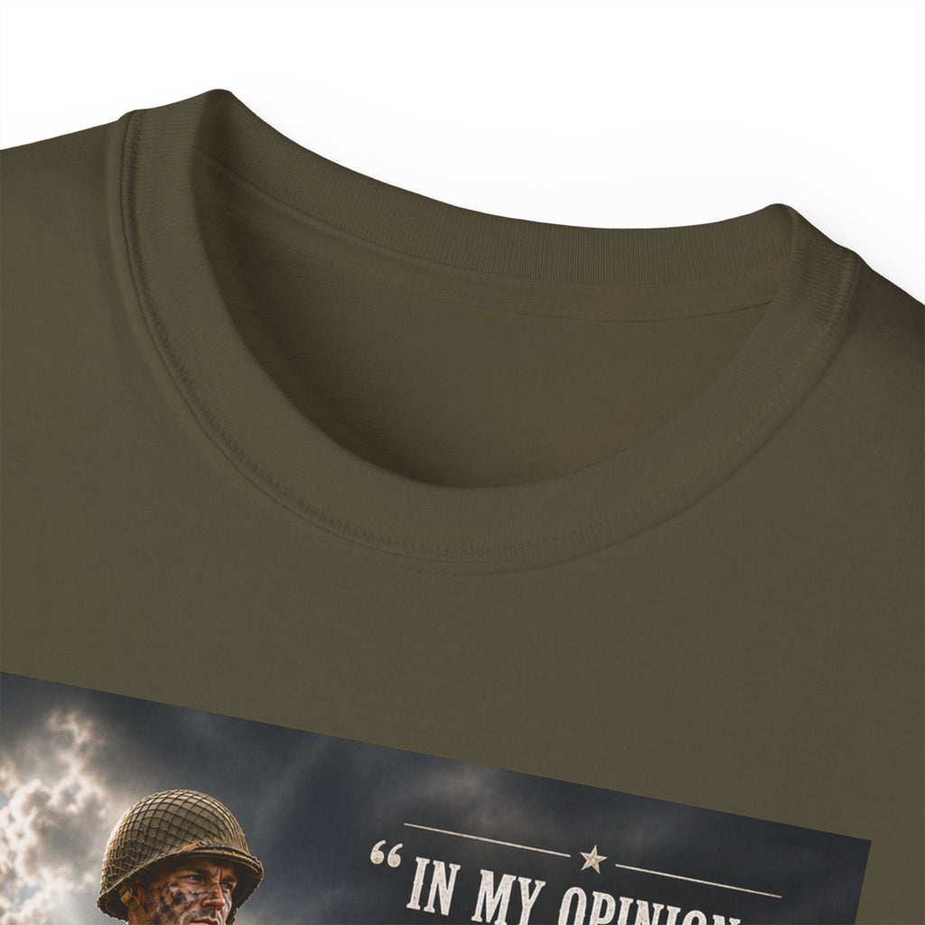 Soldier with Rifle Quote T-Shirt | Military Vintage Warfare Tee