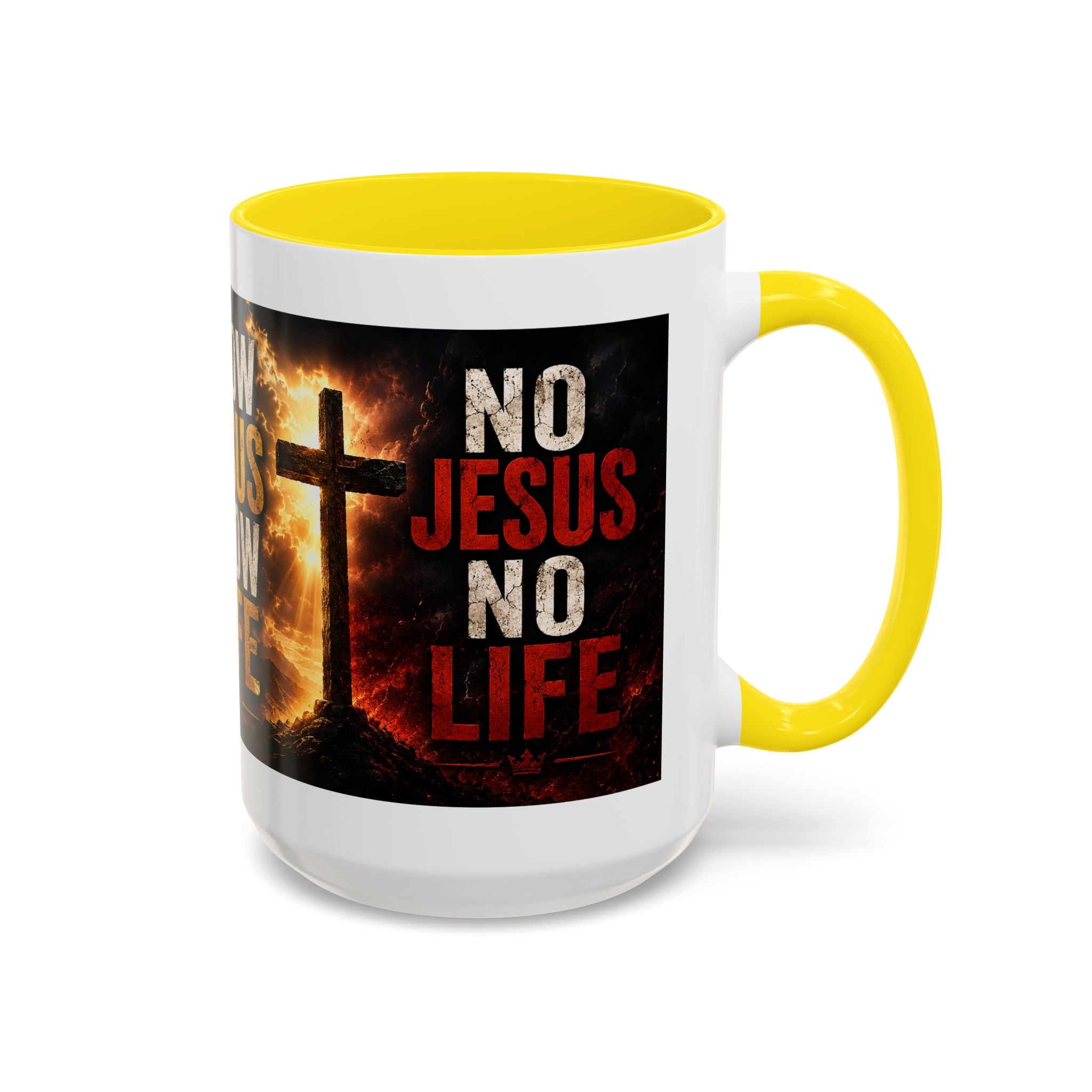 Know Jesus Know Life mug | Christian cross accent coffee mug
