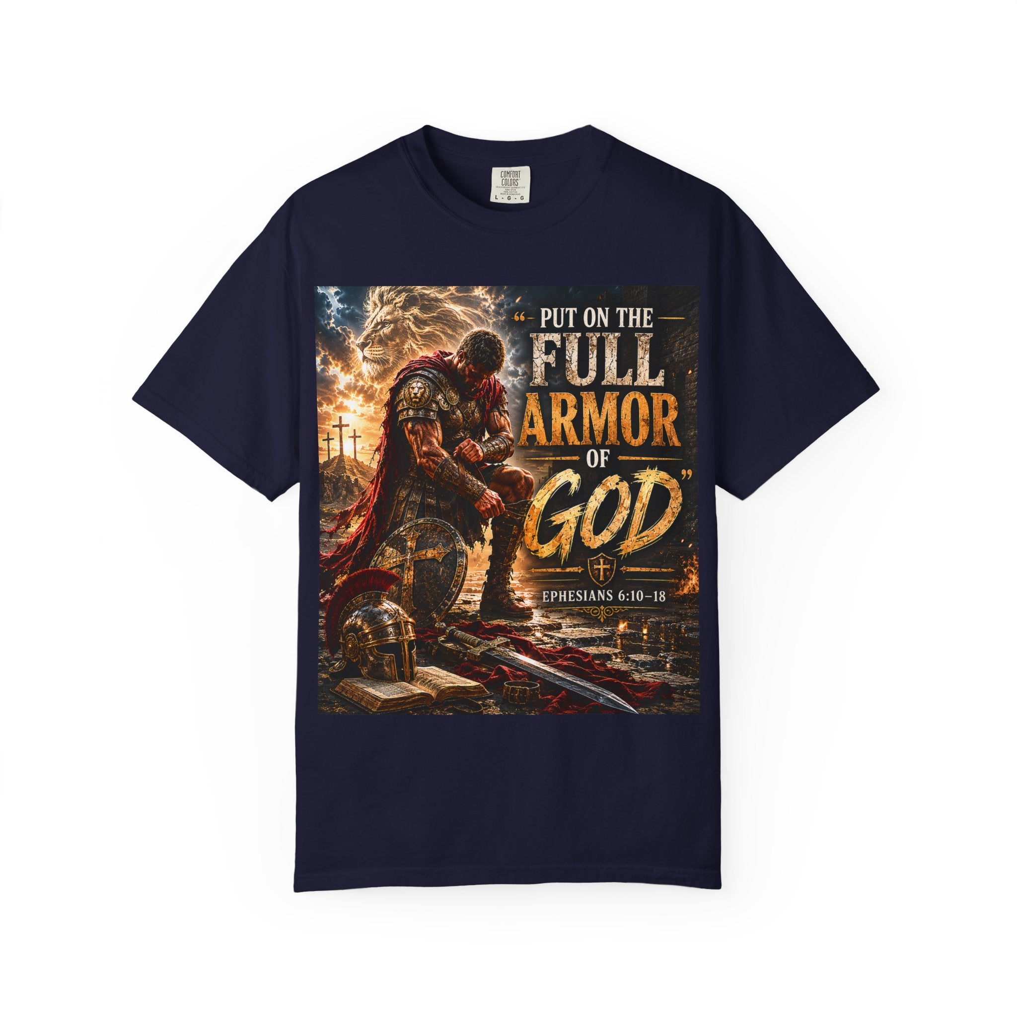 Christian Armor T-Shirt — "Put On The Full Armor of God" Faith Tee