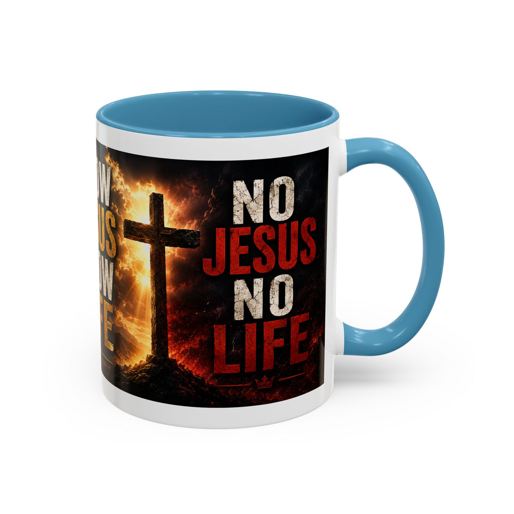 Know Jesus Know Life mug | Christian cross accent coffee mug