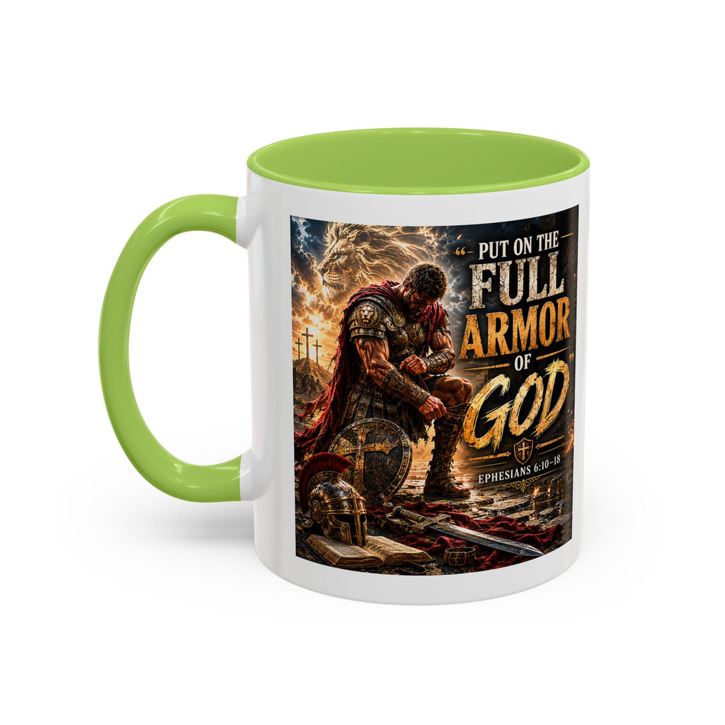 Put on the Armor of God Accent Coffee Mug —  (11/15oz)