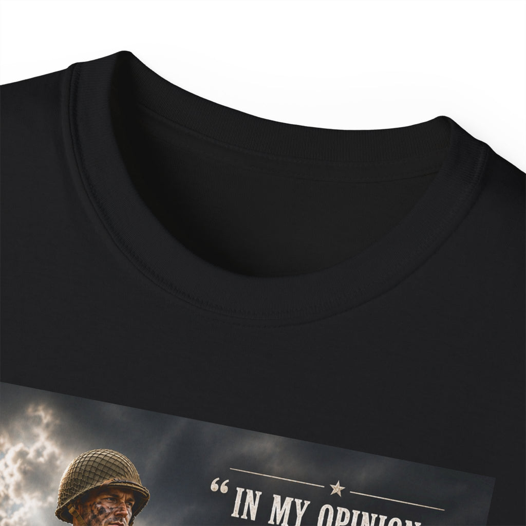 Soldier with Rifle Quote T-Shirt | Military Vintage Warfare Tee