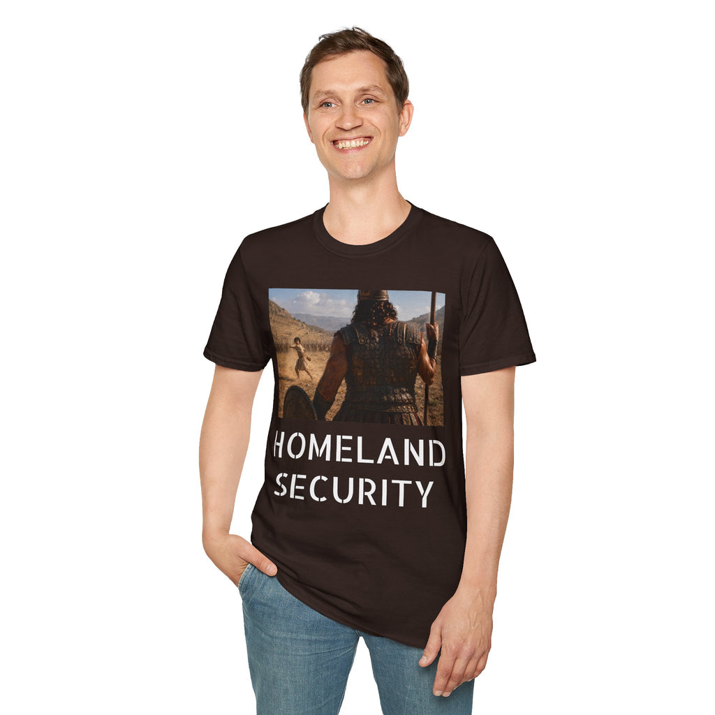 David and Goliath Scene T‑Shirt — Epic Battle Landscape Graphic Tee