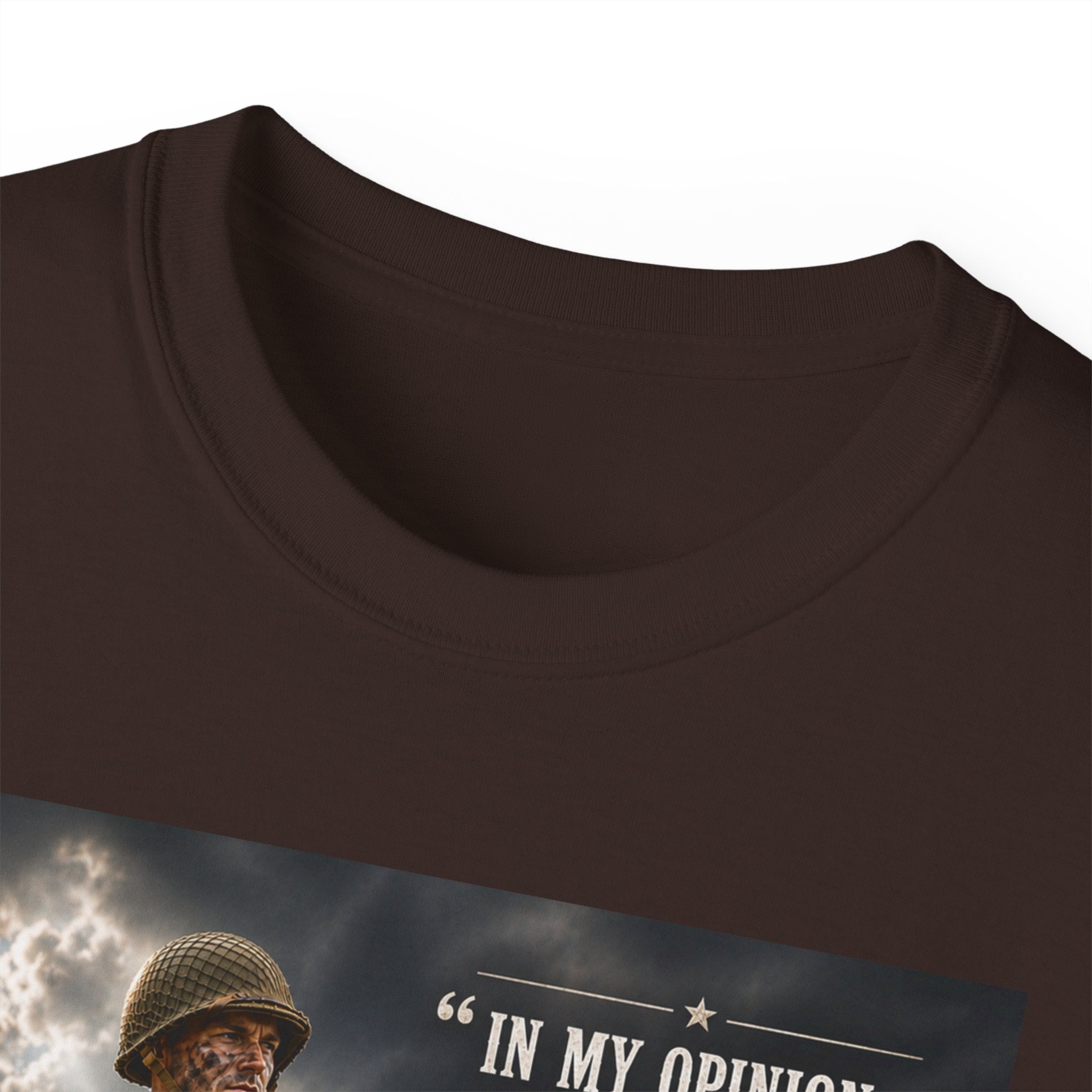 Soldier with Rifle Quote T-Shirt | Military Vintage Warfare Tee