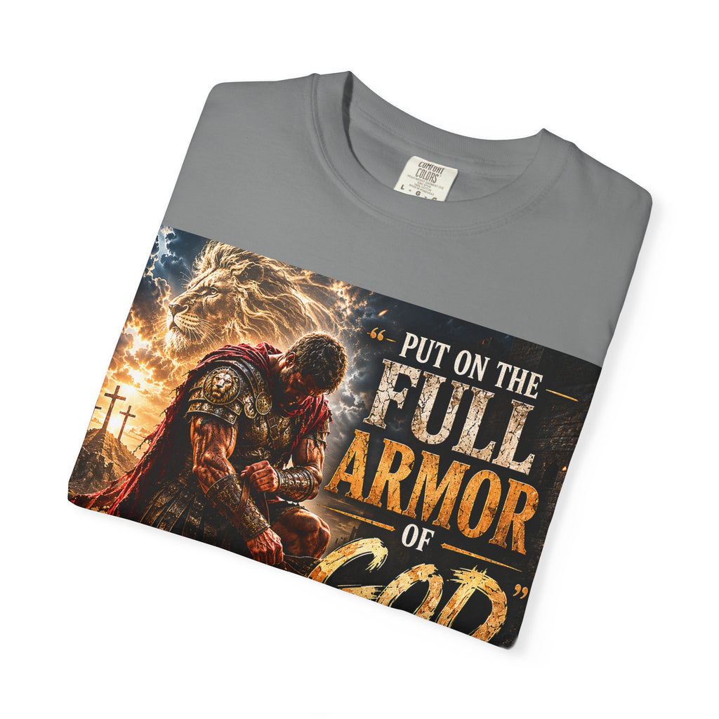 Christian Armor T-Shirt — "Put On The Full Armor of God" Faith Tee