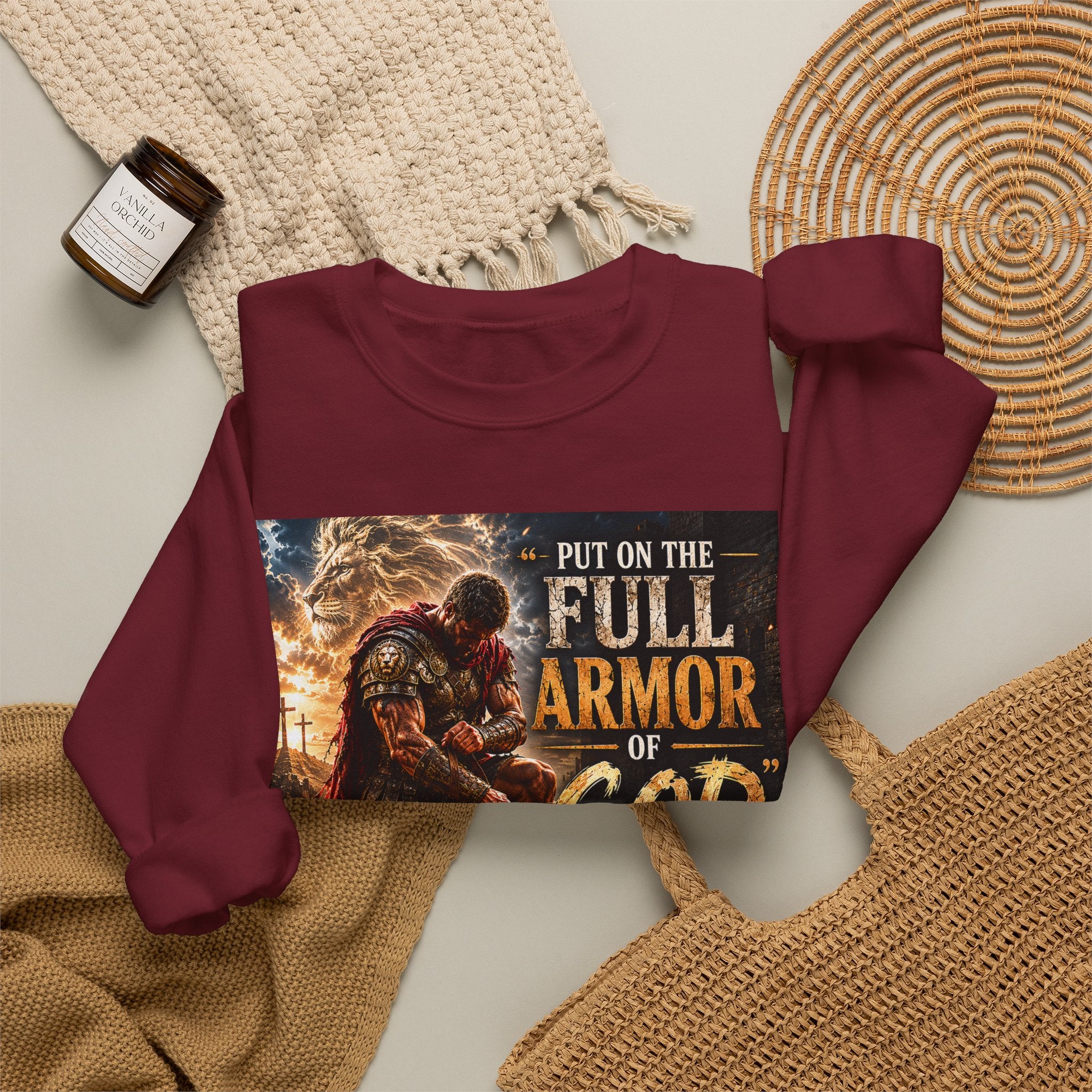 Full Armor of God sweatshirt | Christian faith scripture design