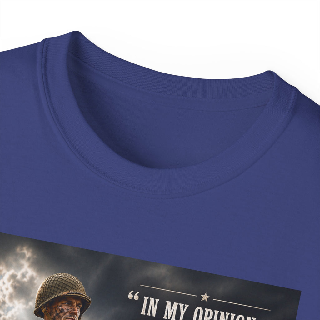 Soldier with Rifle Quote T-Shirt | Military Vintage Warfare Tee