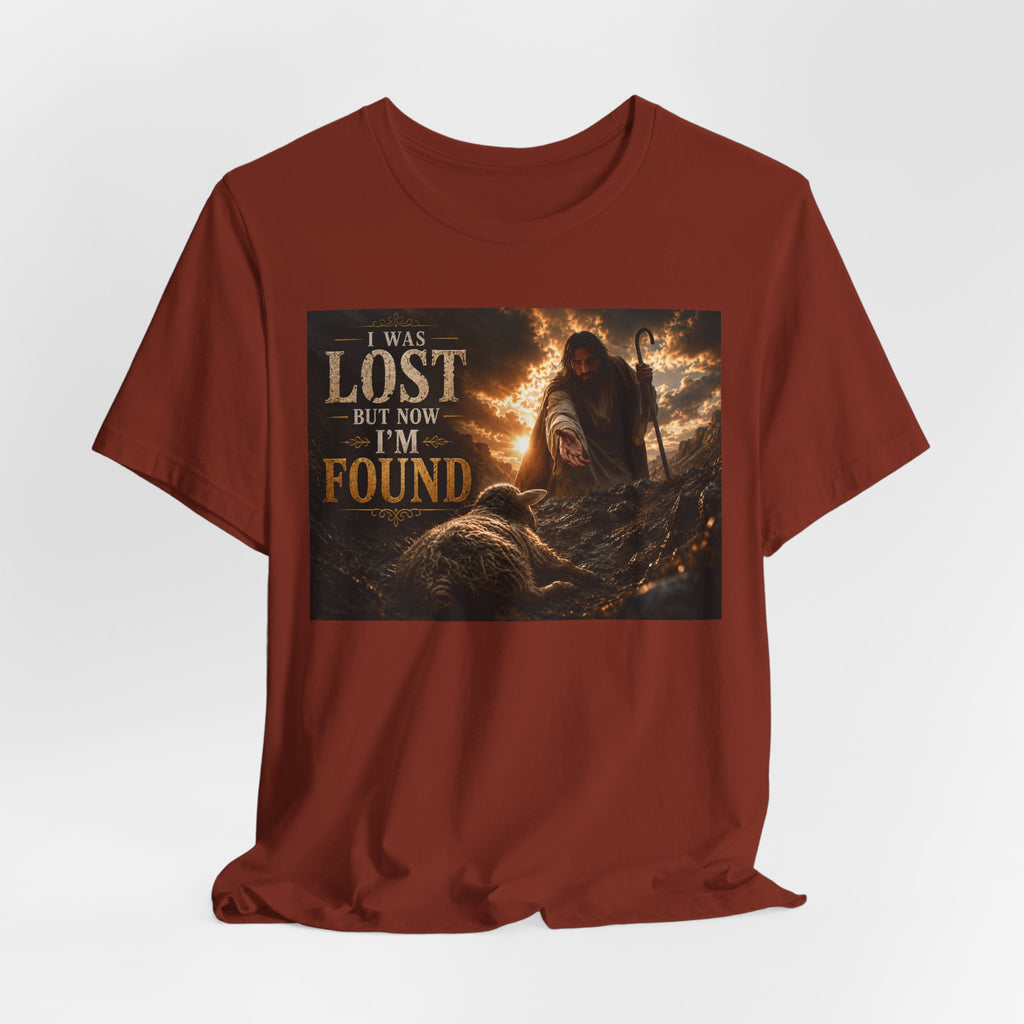 I Was Lost But Now I'm Found T-Shirt | Christian Jesus Faith Tee