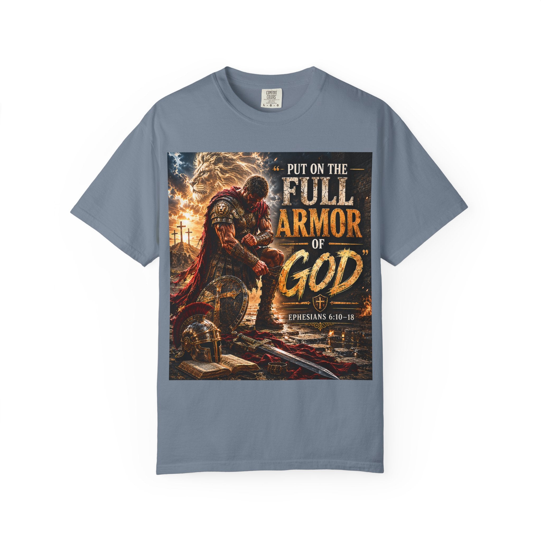 Christian Armor T-Shirt — "Put On The Full Armor of God" Faith Tee