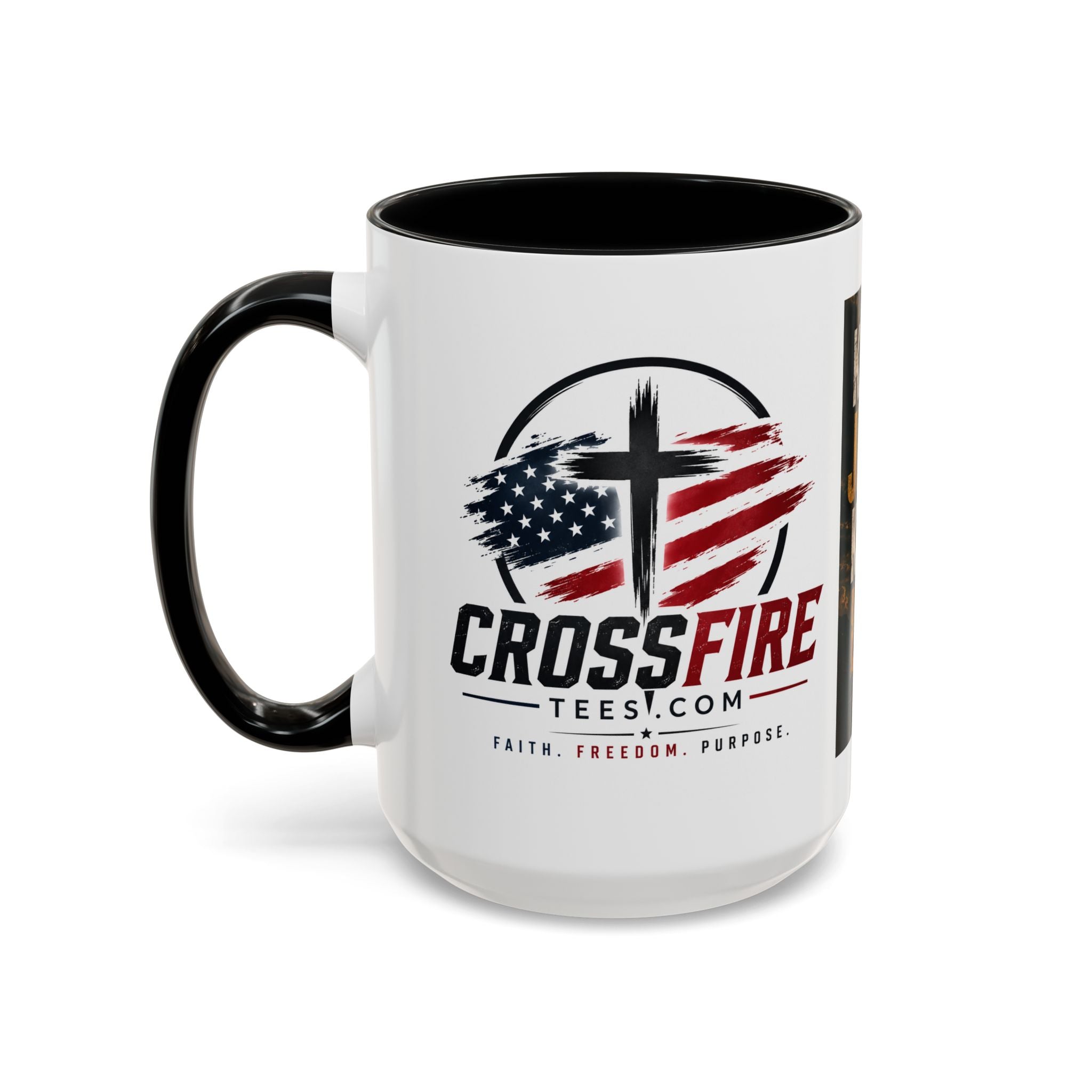 Know Jesus Know Life mug | Christian cross accent coffee mug