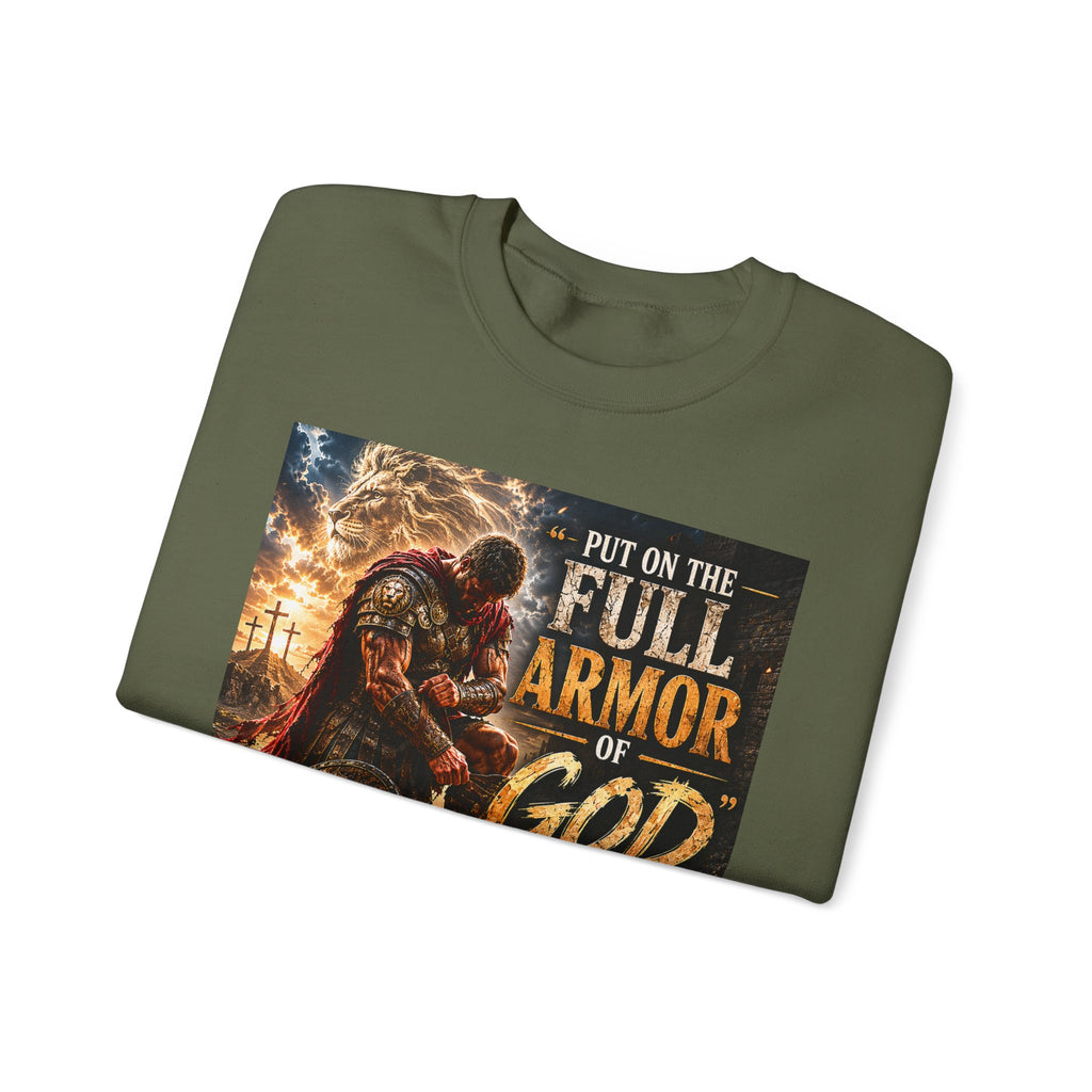 Full Armor of God sweatshirt | Christian faith scripture design